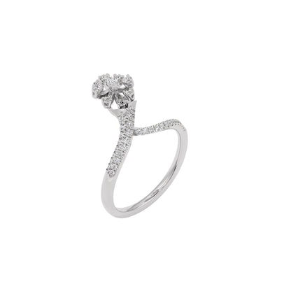 Glittering Spikes Diamond Ring