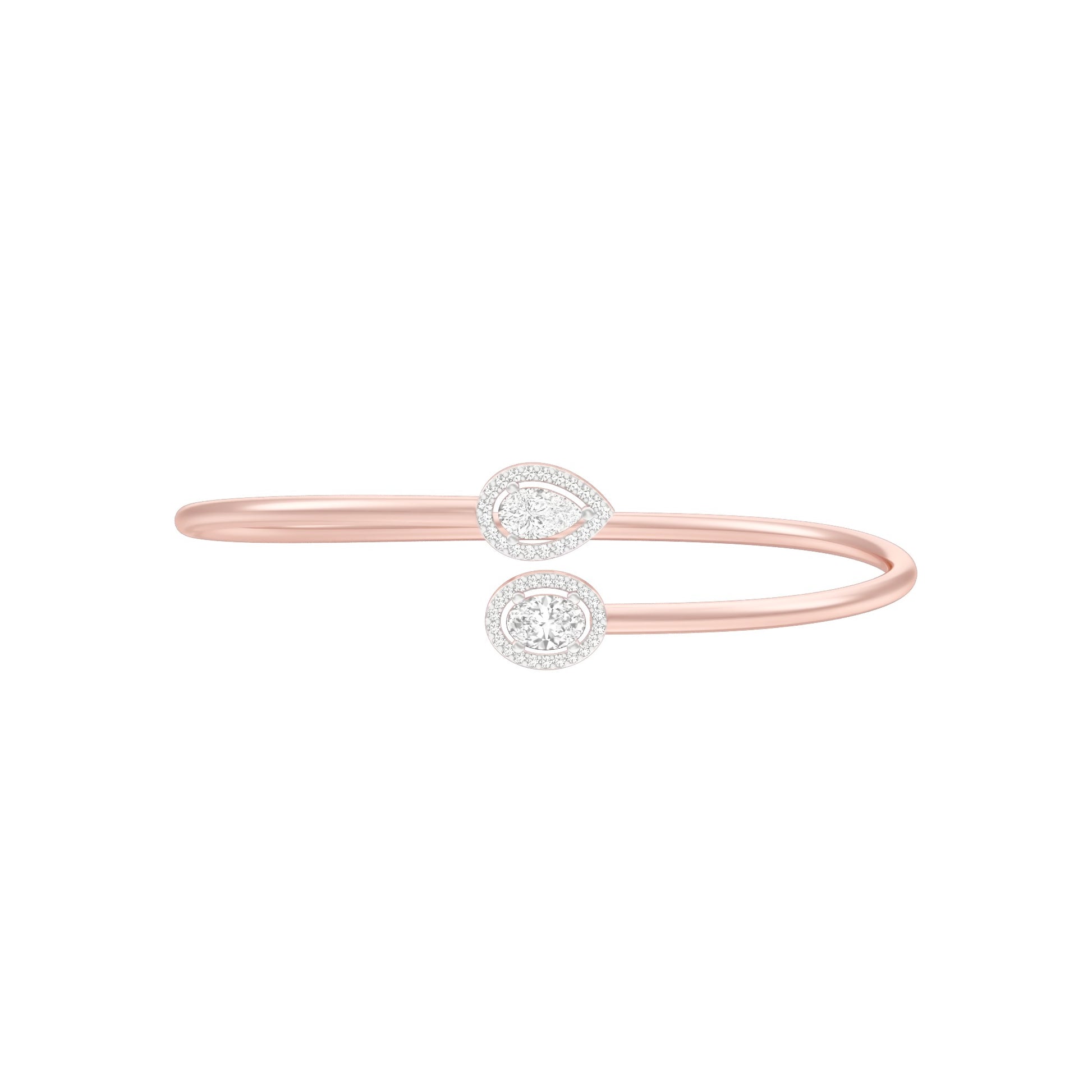 Modern Line Diamond Flexi Bracelet 18 KT / Rose Gold