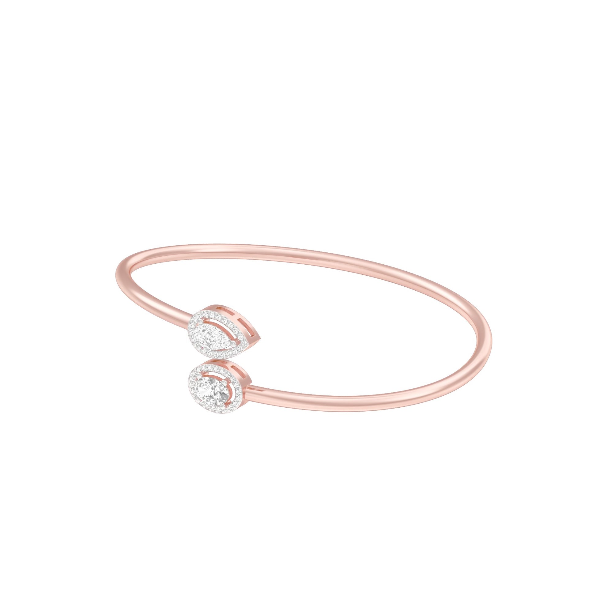 Modern Line Diamond Flexi Bracelet 18 KT / Rose Gold
