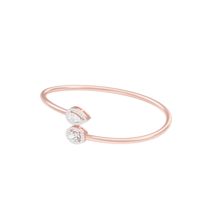 Modern Line Diamond Flexi Bracelet 18 KT / Rose Gold