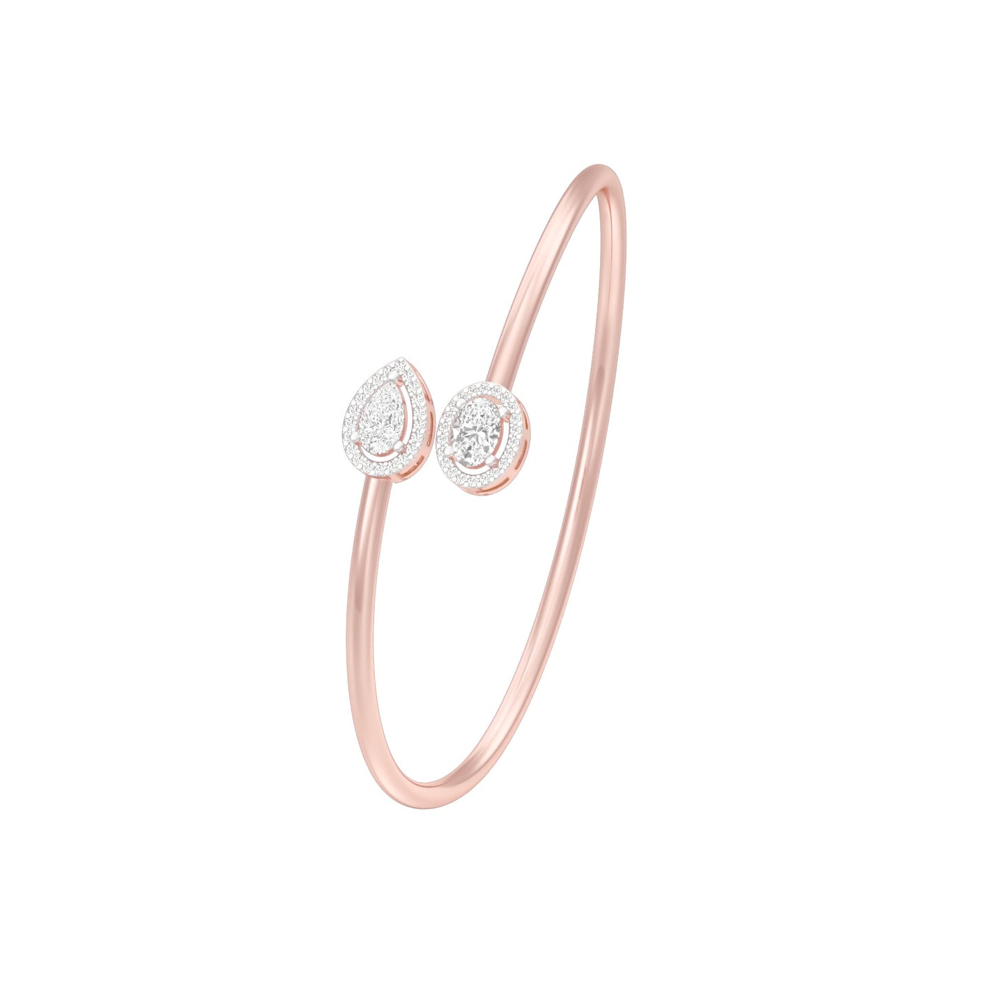 Modern Line Diamond Flexi Bracelet 18 KT / Rose Gold