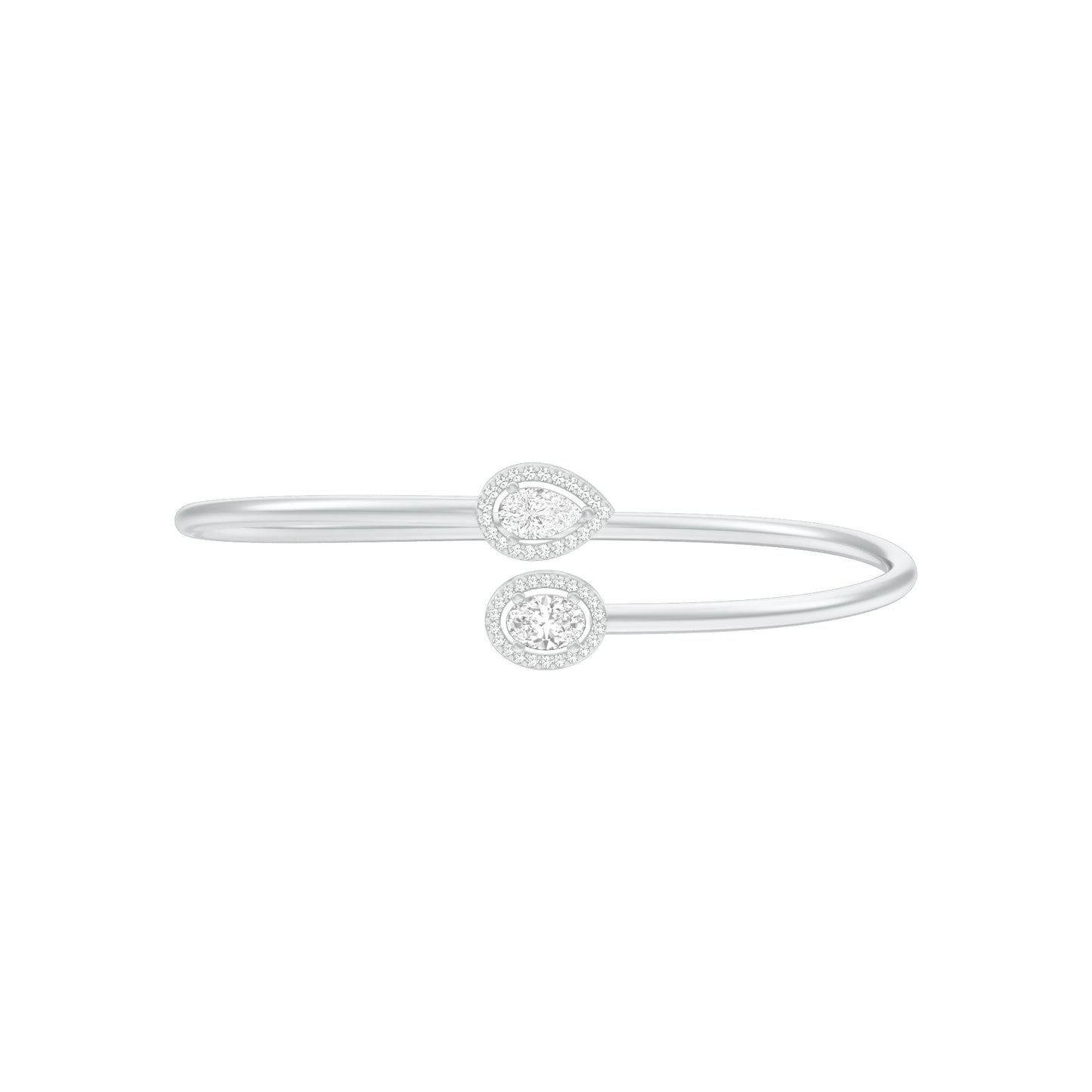 Modern Line Diamond Flexi Bracelet 18 KT / White Gold
