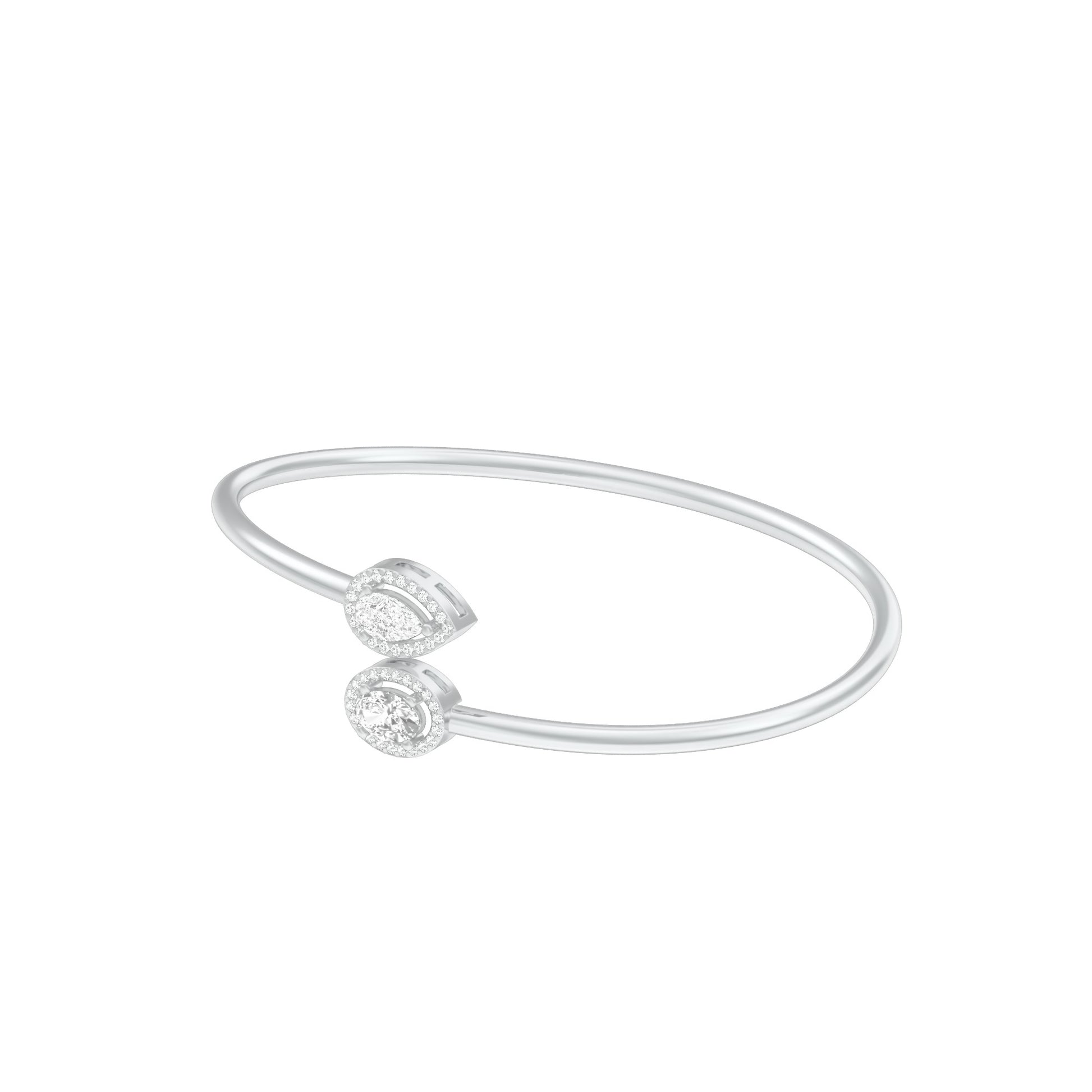 Modern Line Diamond Flexi Bracelet 18 KT / White Gold