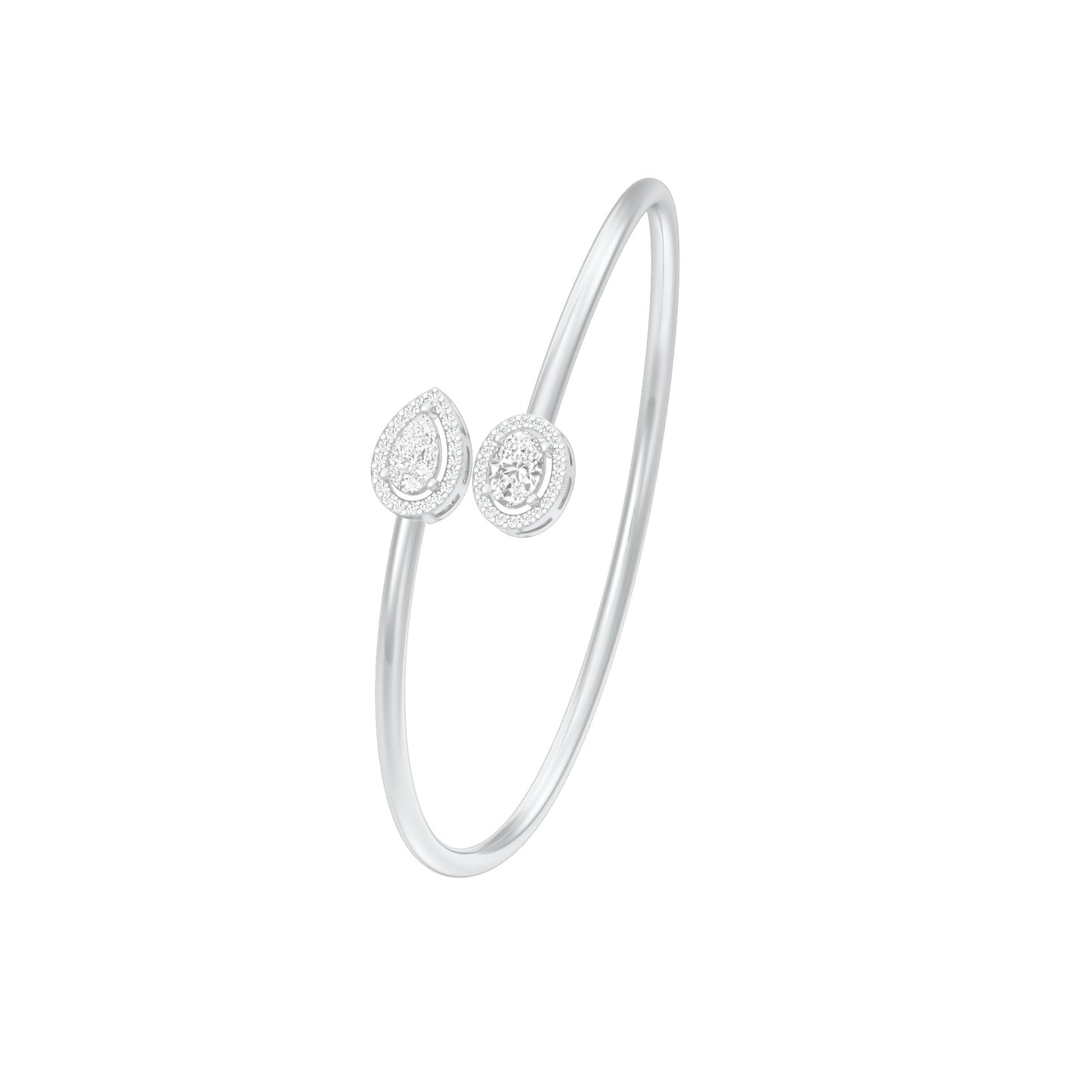 Modern Line Diamond Flexi Bracelet 18 KT / White Gold