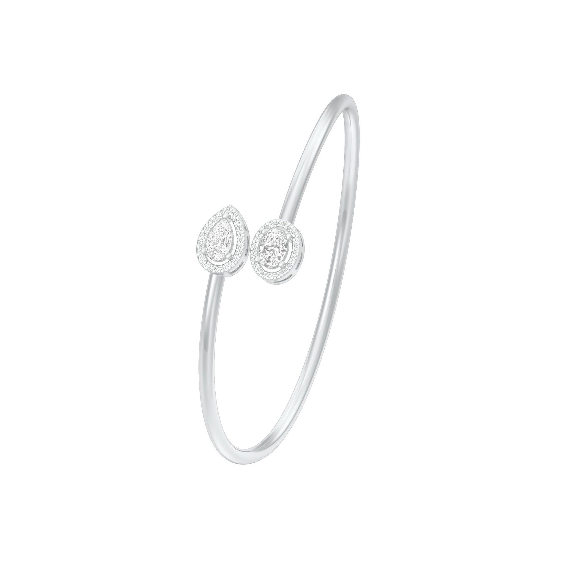 Modern Line Diamond Flexi Bracelet 18 KT / White Gold