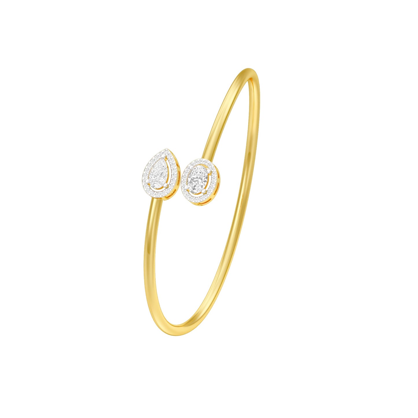 Modern Line Diamond Flexi Bracelet 18 KT / Yellow Gold