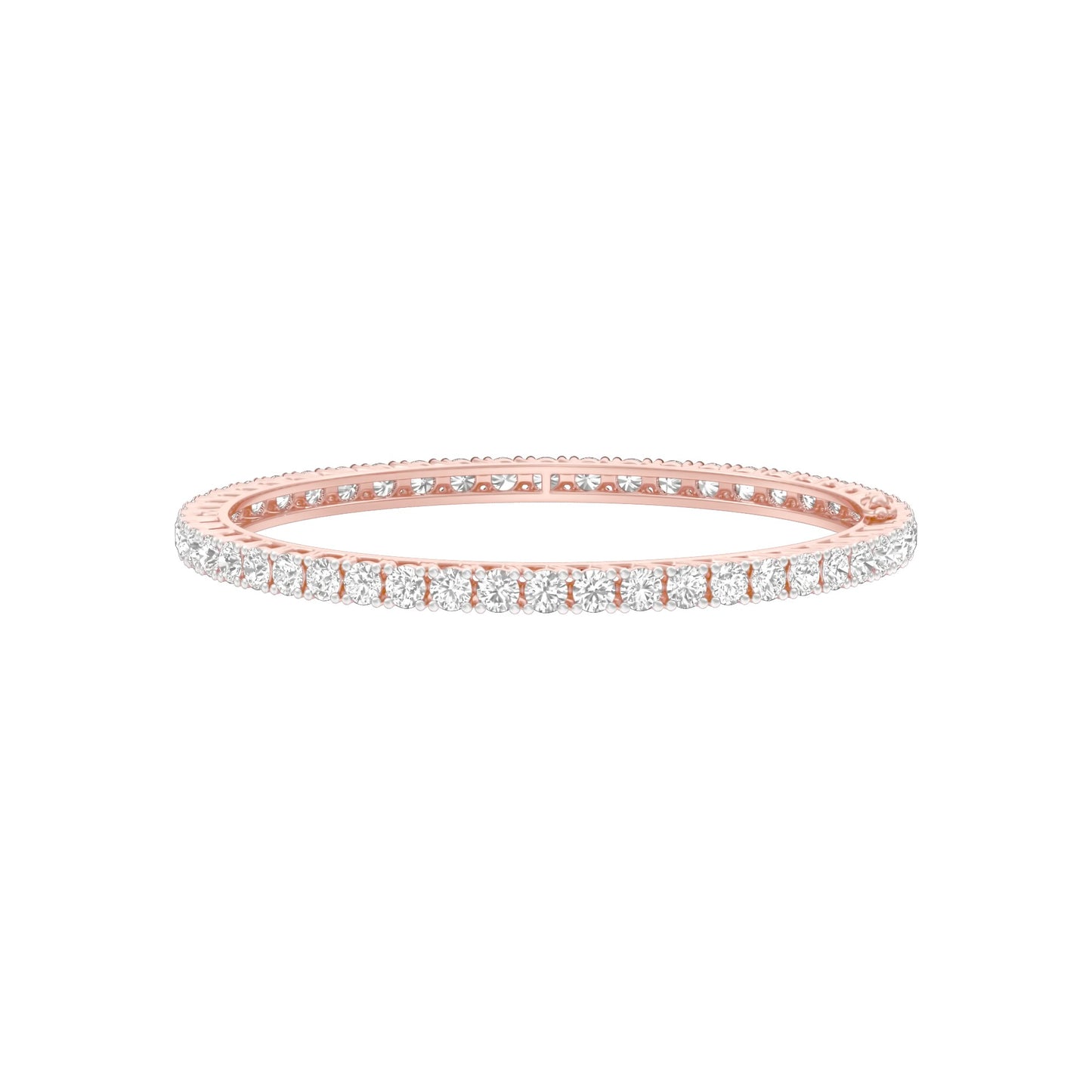 Lucent Flow Diamond Openable Bangle 18 KT / Rose Gold