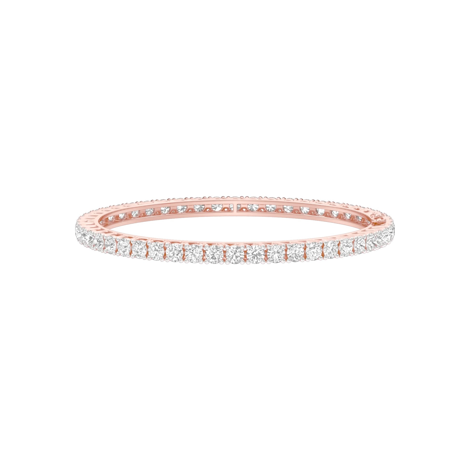 Lucent Flow Diamond Openable Bangle 18 KT / Rose Gold