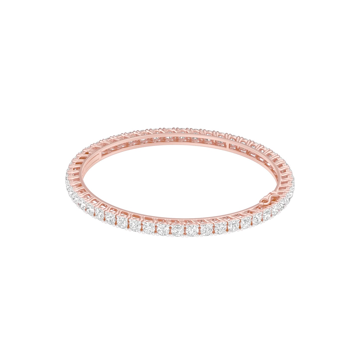 Lucent Flow Diamond Openable Bangle 18 KT / Rose Gold