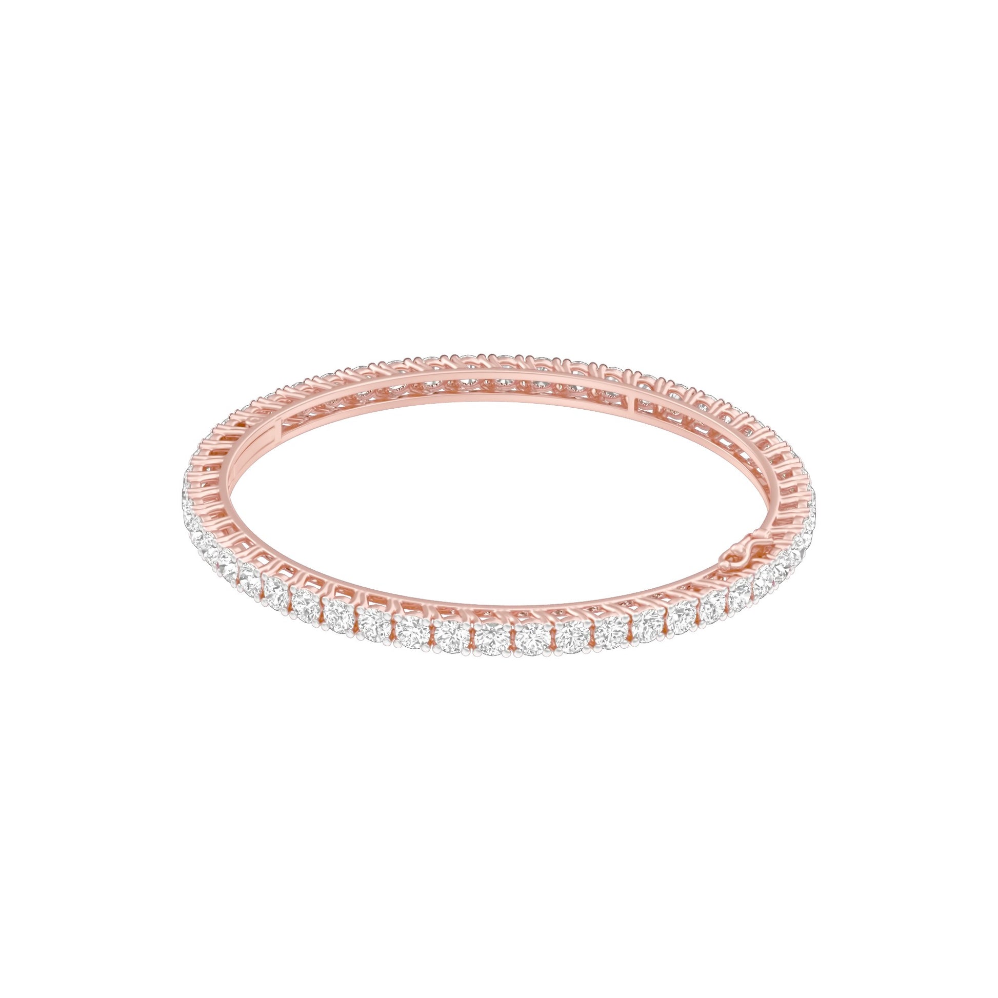 Lucent Flow Diamond Openable Bangle 18 KT / Rose Gold