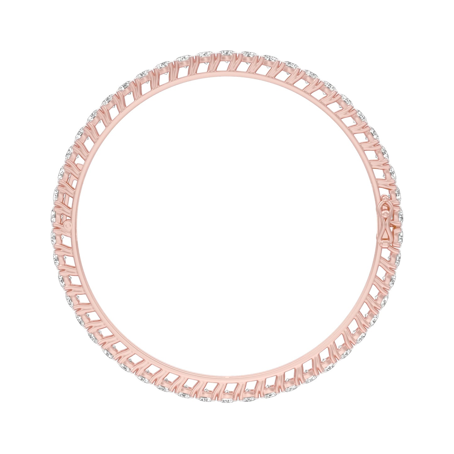 Lucent Flow Diamond Openable Bangle 18 KT / Rose Gold
