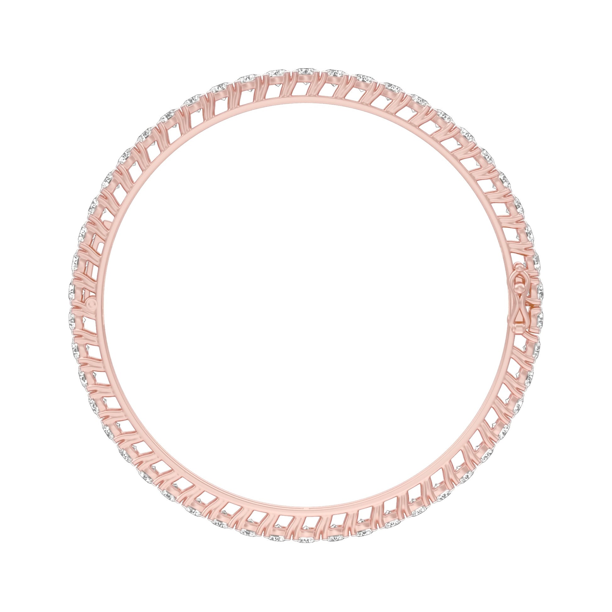 Lucent Flow Diamond Openable Bangle 18 KT / Rose Gold