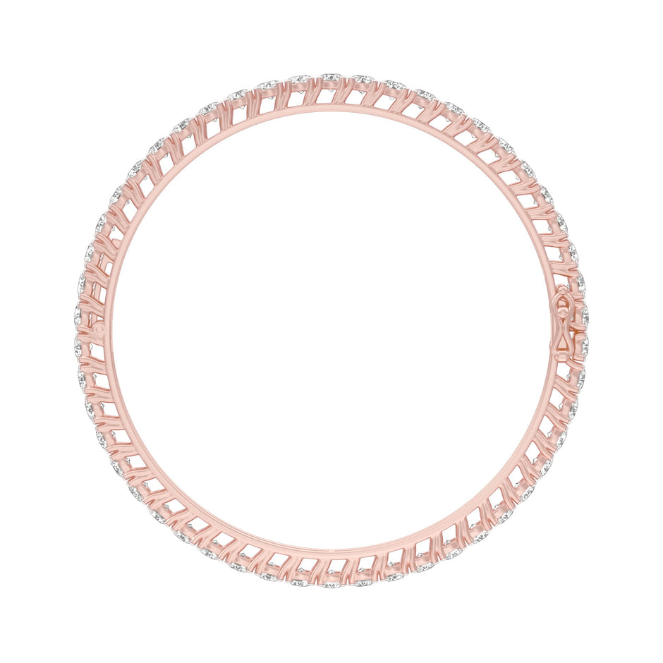 Lucent Flow Diamond Openable Bangle 18 KT / Rose Gold