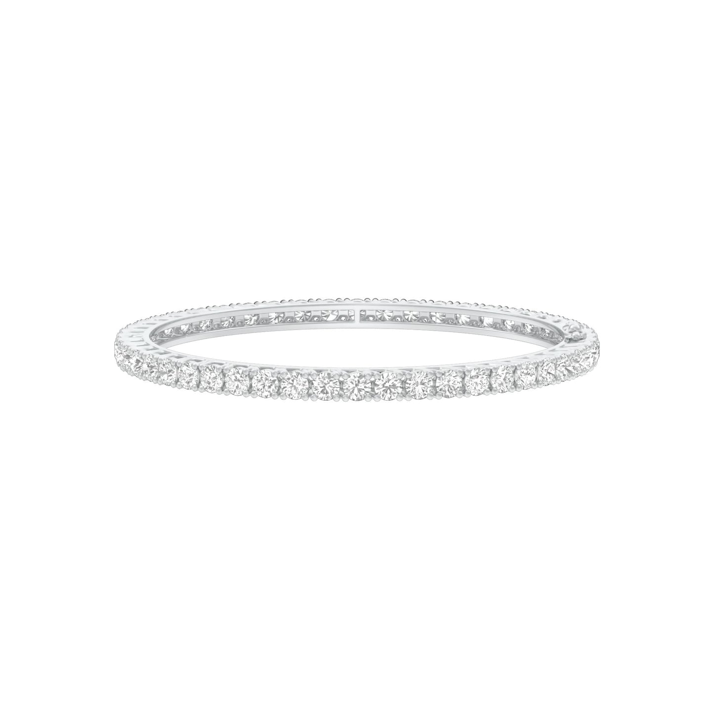 Lucent Flow Diamond Openable Bangle 18 KT / White Gold