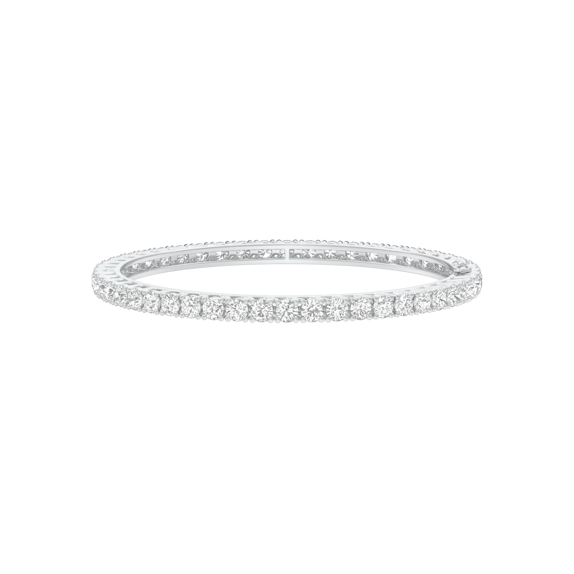 Lucent Flow Diamond Openable Bangle 18 KT / White Gold