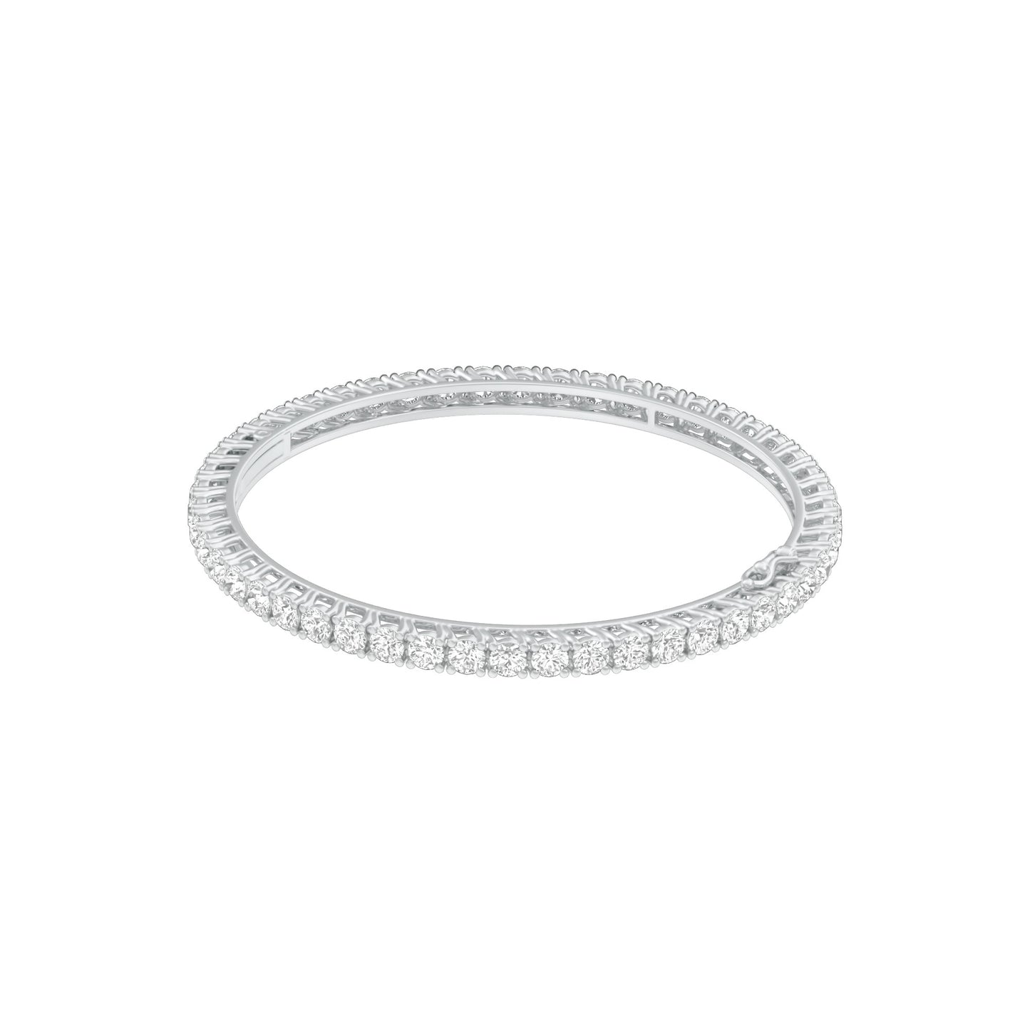 Lucent Flow Diamond Openable Bangle 18 KT / White Gold
