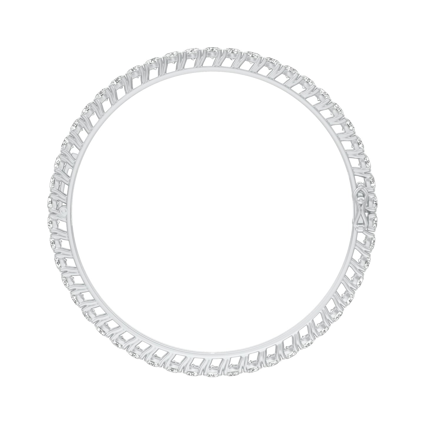 Lucent Flow Diamond Openable Bangle 18 KT / White Gold