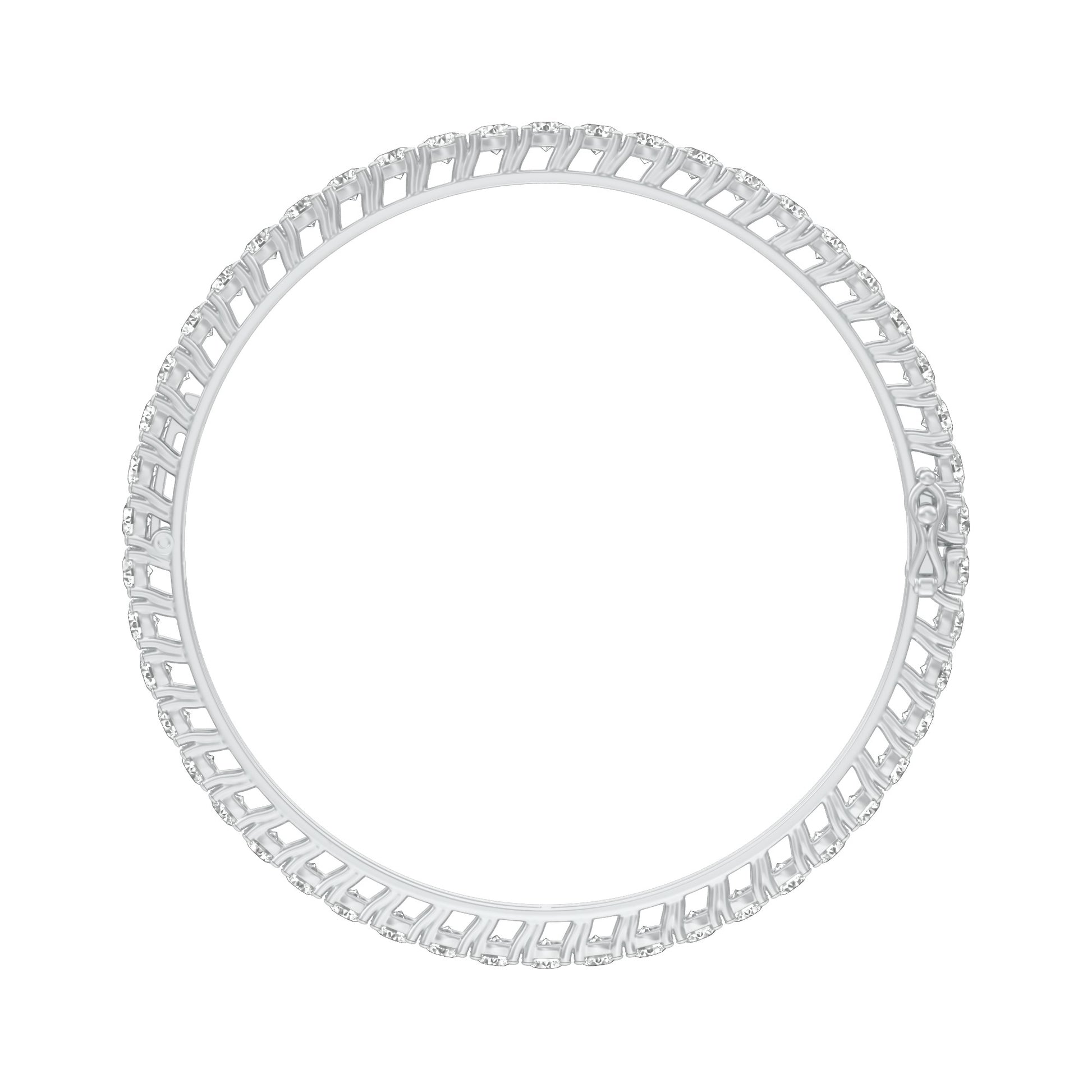 Lucent Flow Diamond Openable Bangle 18 KT / White Gold