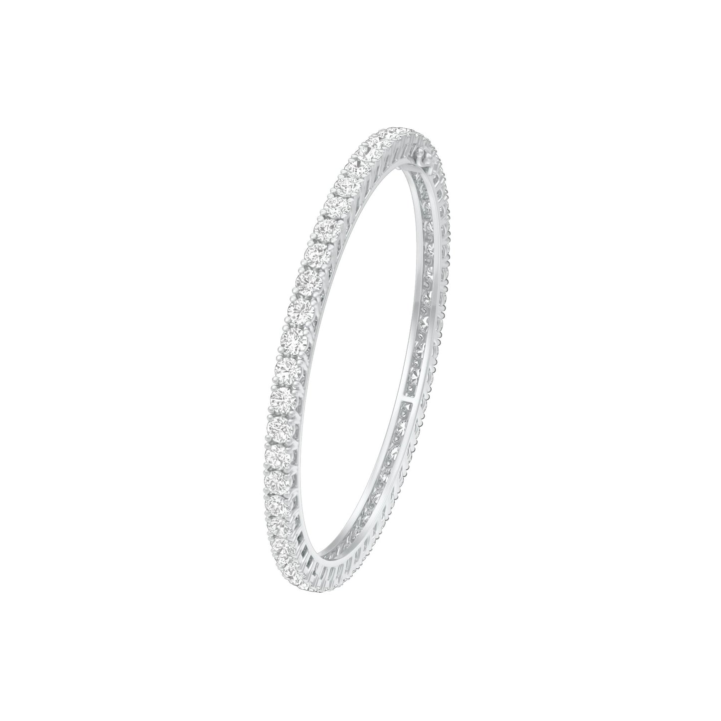 Lucent Flow Diamond Openable Bangle 18 KT / White Gold