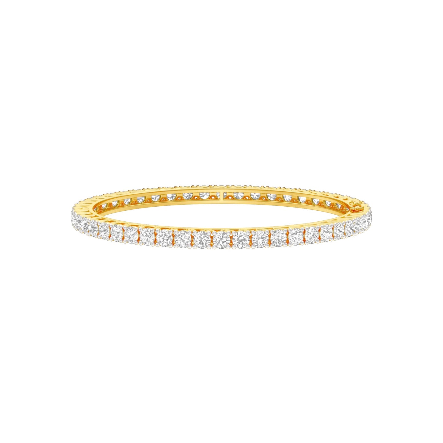 Lucent Flow Diamond Openable Bangle 18 KT / Yellow Gold