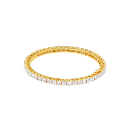 Lucent Flow Diamond Openable Bangle 18 KT / Yellow Gold