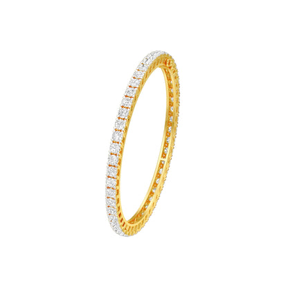 Lucent Flow Diamond Openable Bangle 18 KT / Yellow Gold