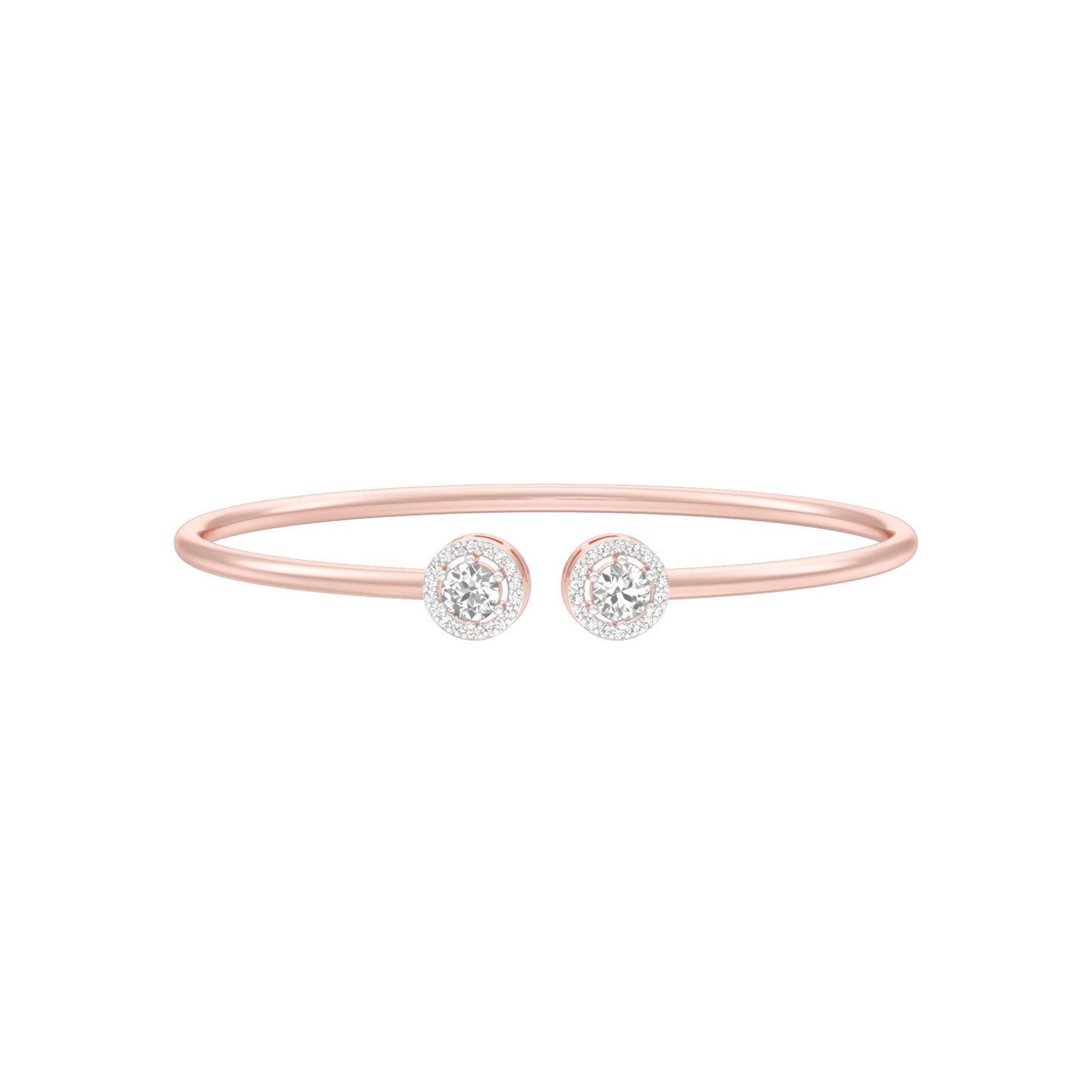 Clarity Cuff Diamond Flexi Bracelet 18 KT / Rose Gold