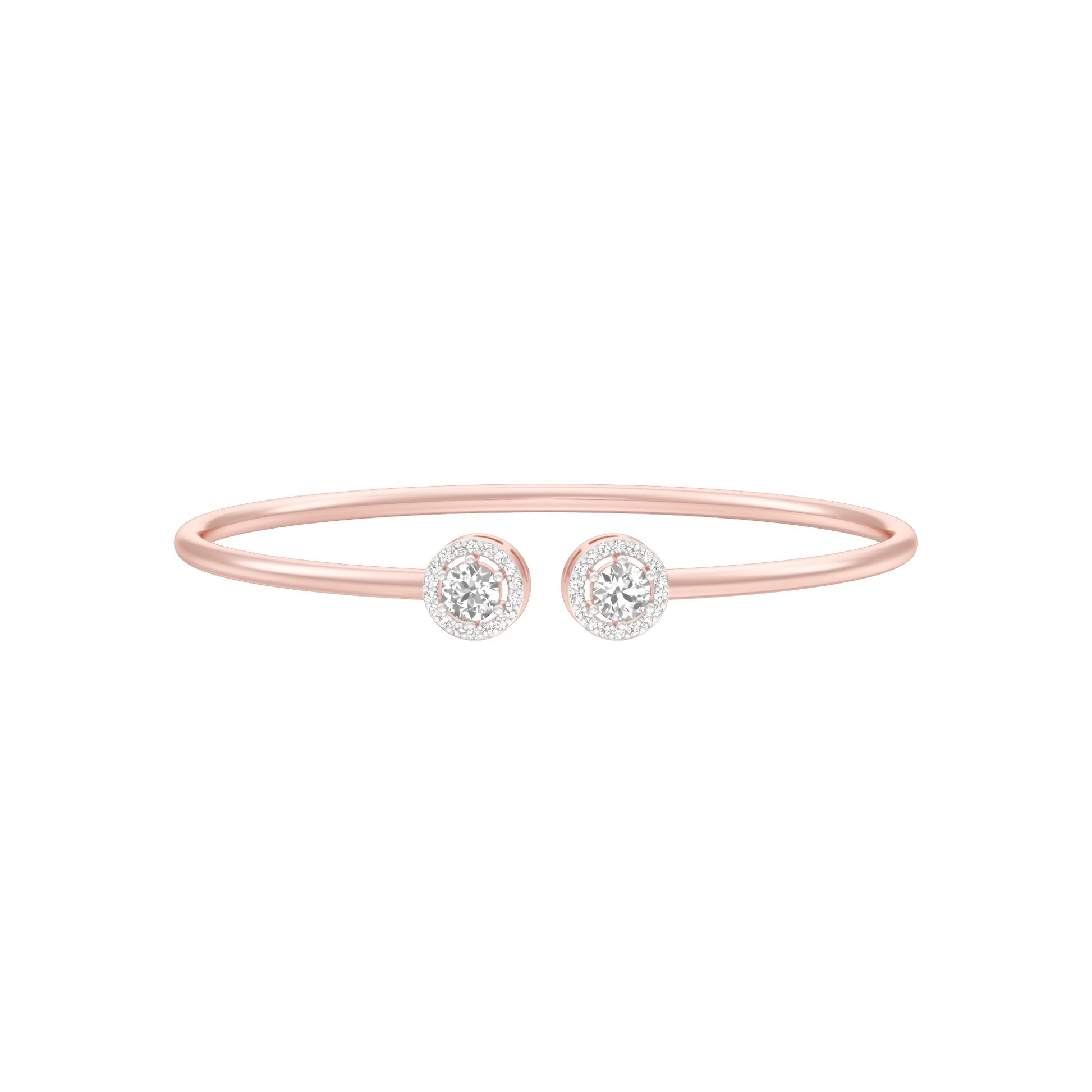 Clarity Cuff Diamond Flexi Bracelet 18 KT / Rose Gold