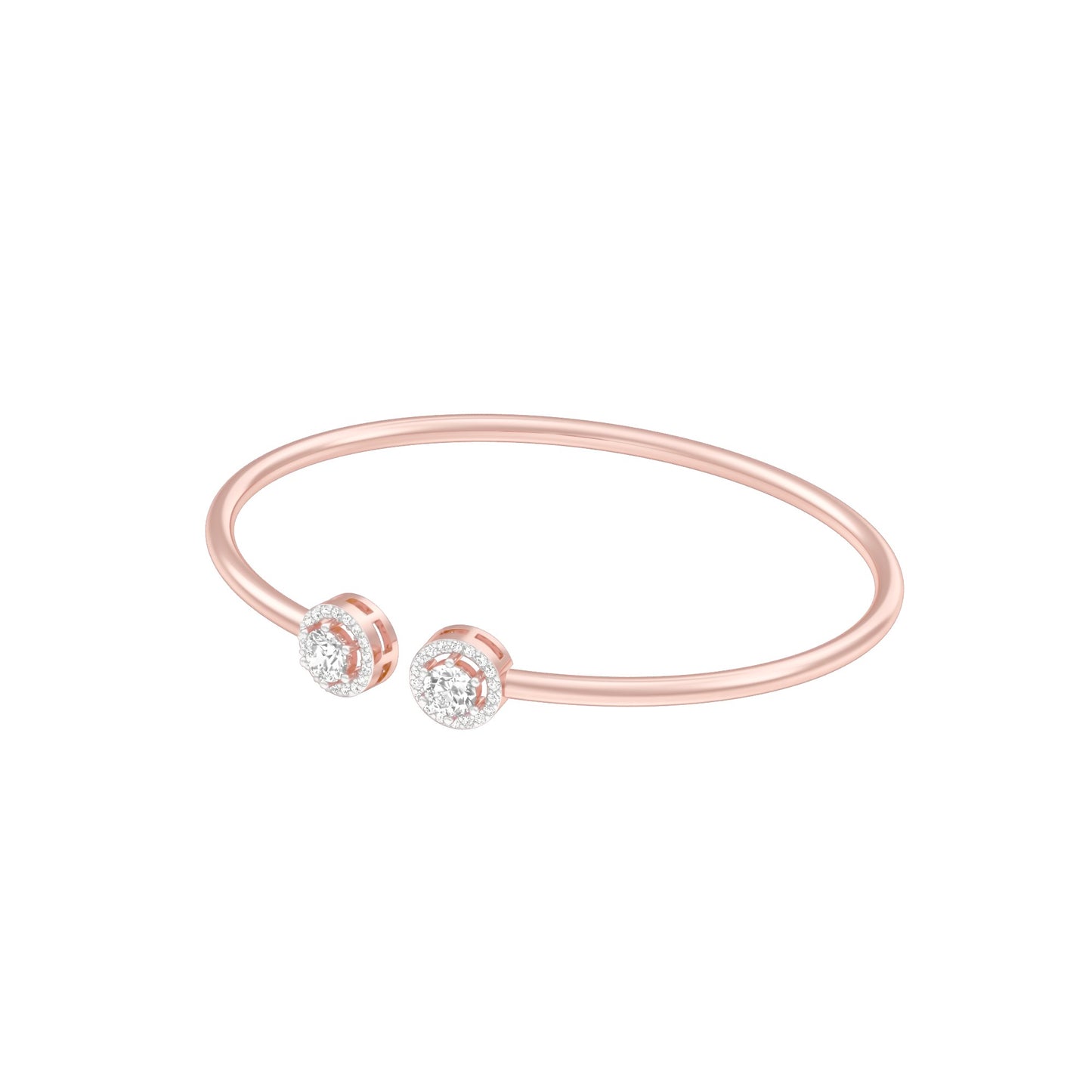 Clarity Cuff Diamond Flexi Bracelet 18 KT / Rose Gold