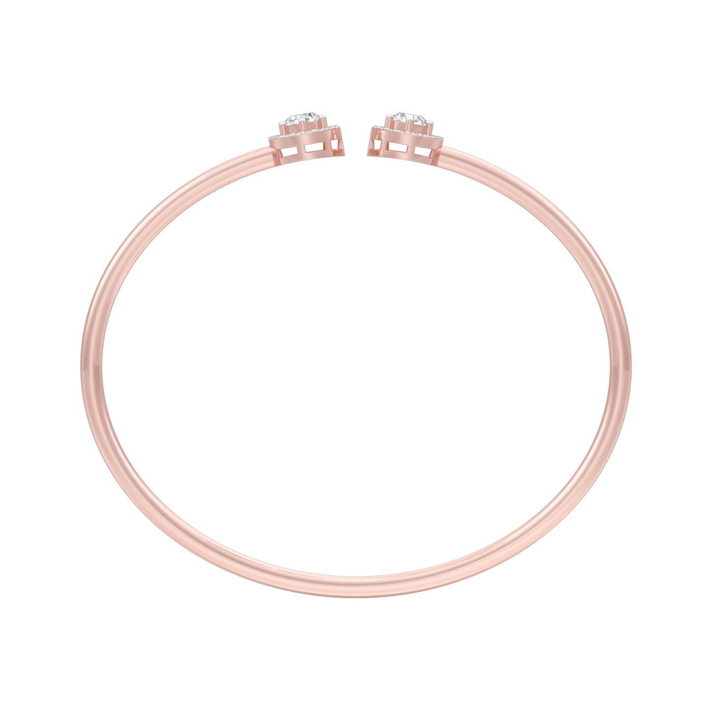 Clarity Cuff Diamond Flexi Bracelet 18 KT / Rose Gold
