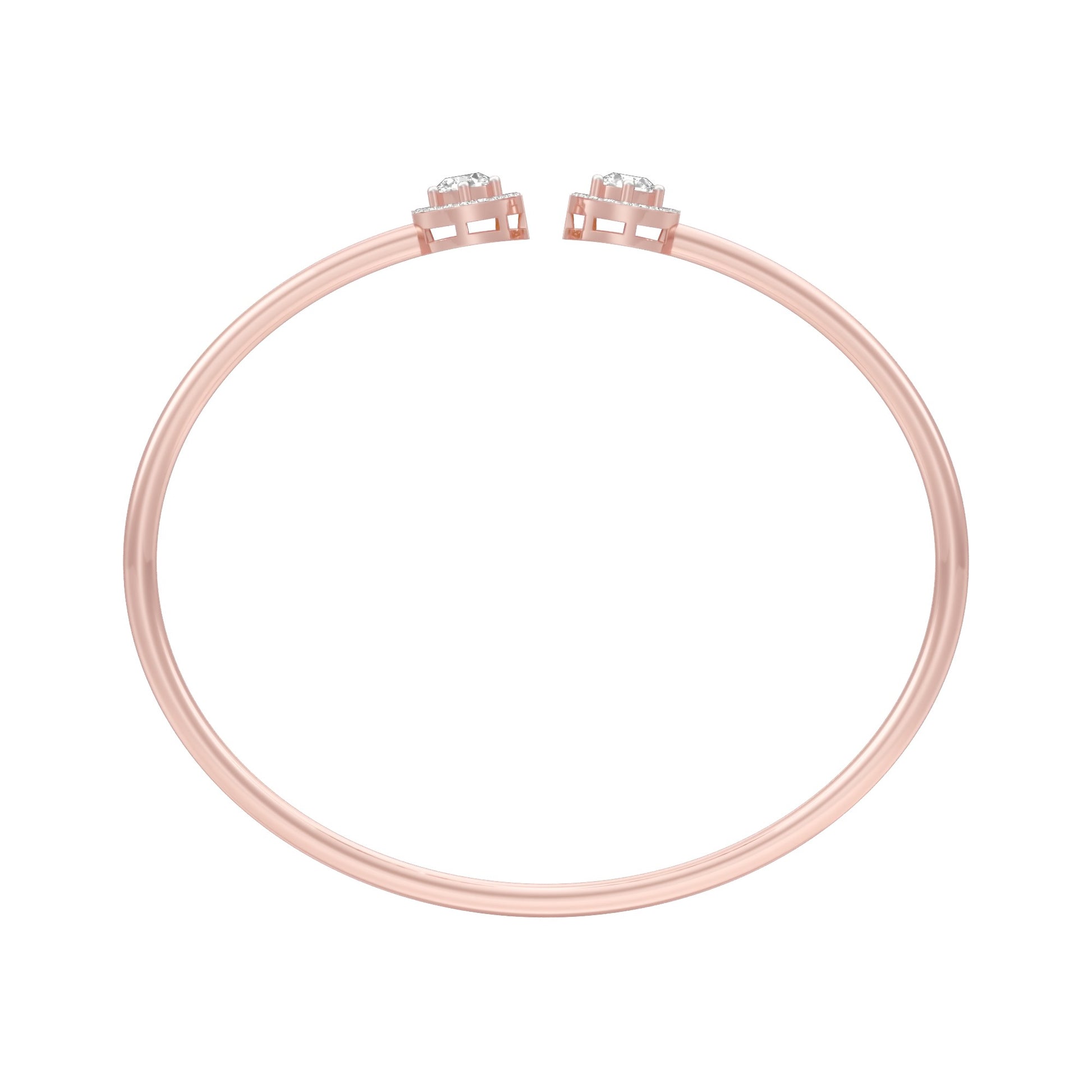 Clarity Cuff Diamond Flexi Bracelet 18 KT / Rose Gold