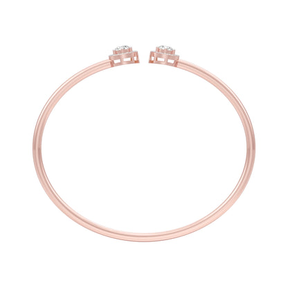 Clarity Cuff Diamond Flexi Bracelet 18 KT / Rose Gold