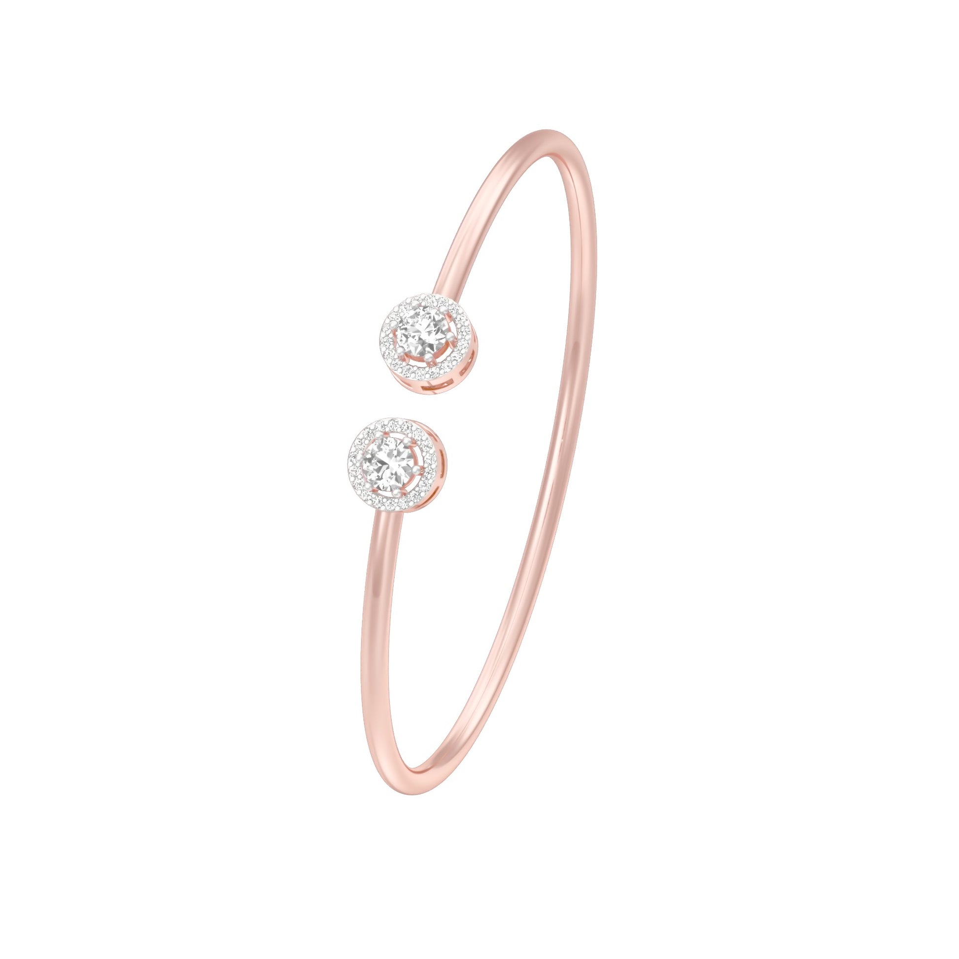 Clarity Cuff Diamond Flexi Bracelet 18 KT / Rose Gold