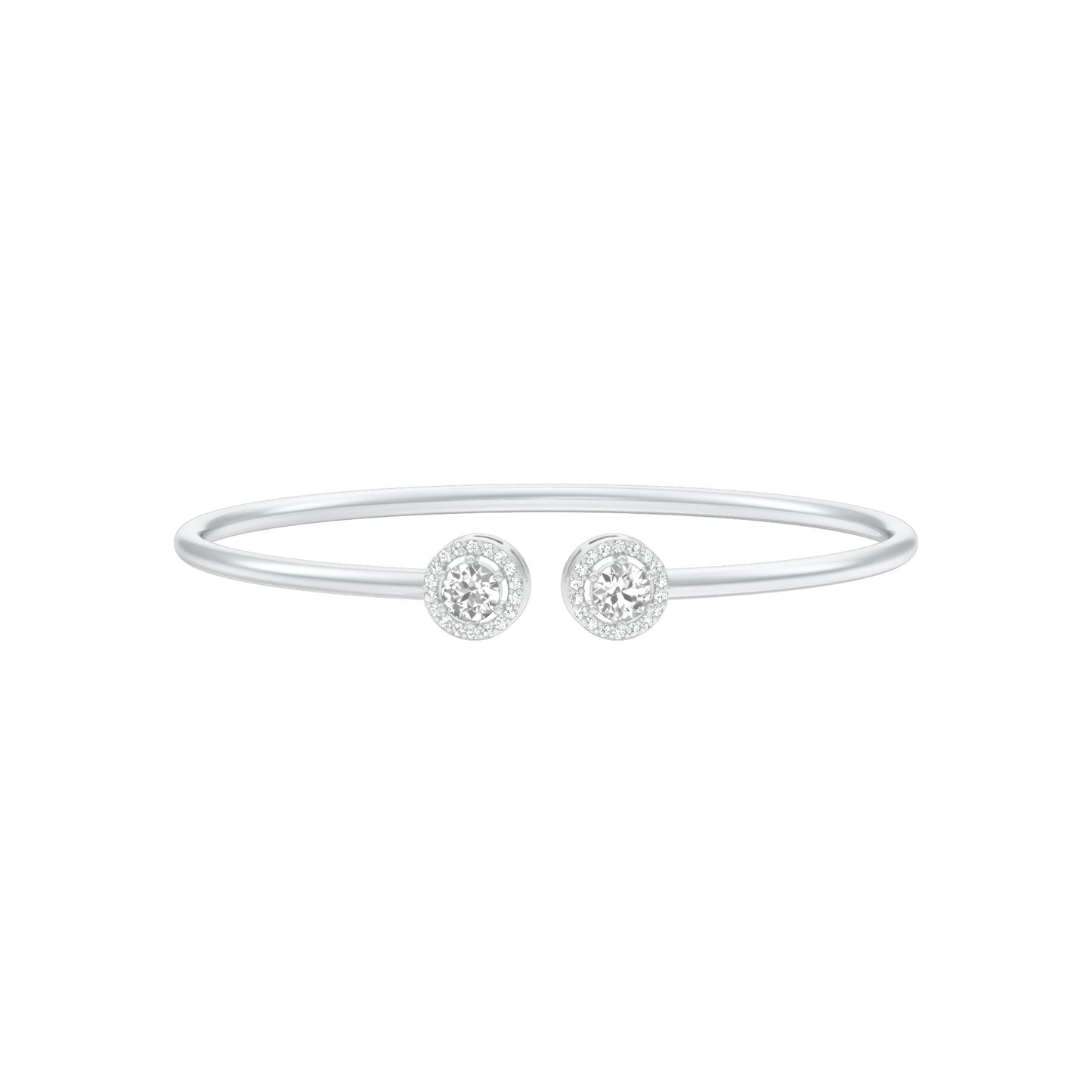 Clarity Cuff Diamond Flexi Bracelet 18 KT / White Gold