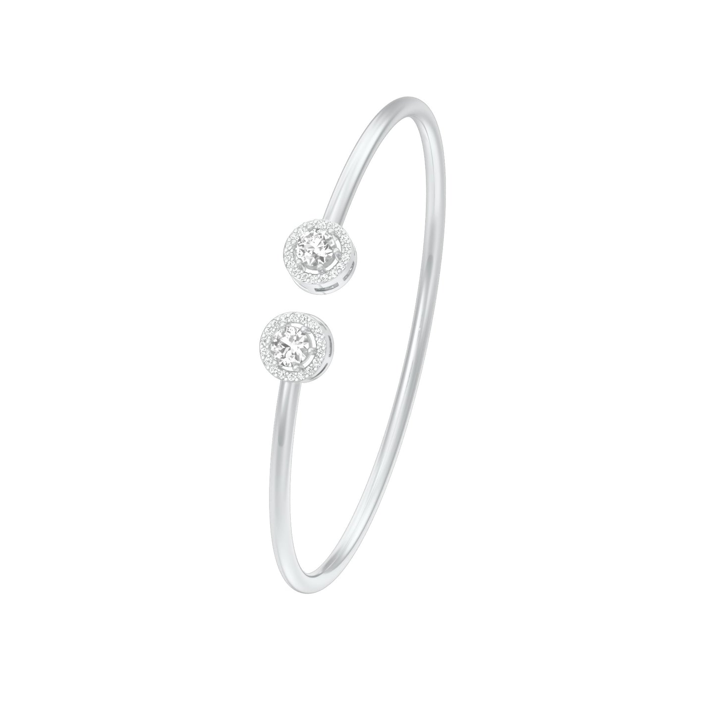 Clarity Cuff Diamond Flexi Bracelet 18 KT / White Gold