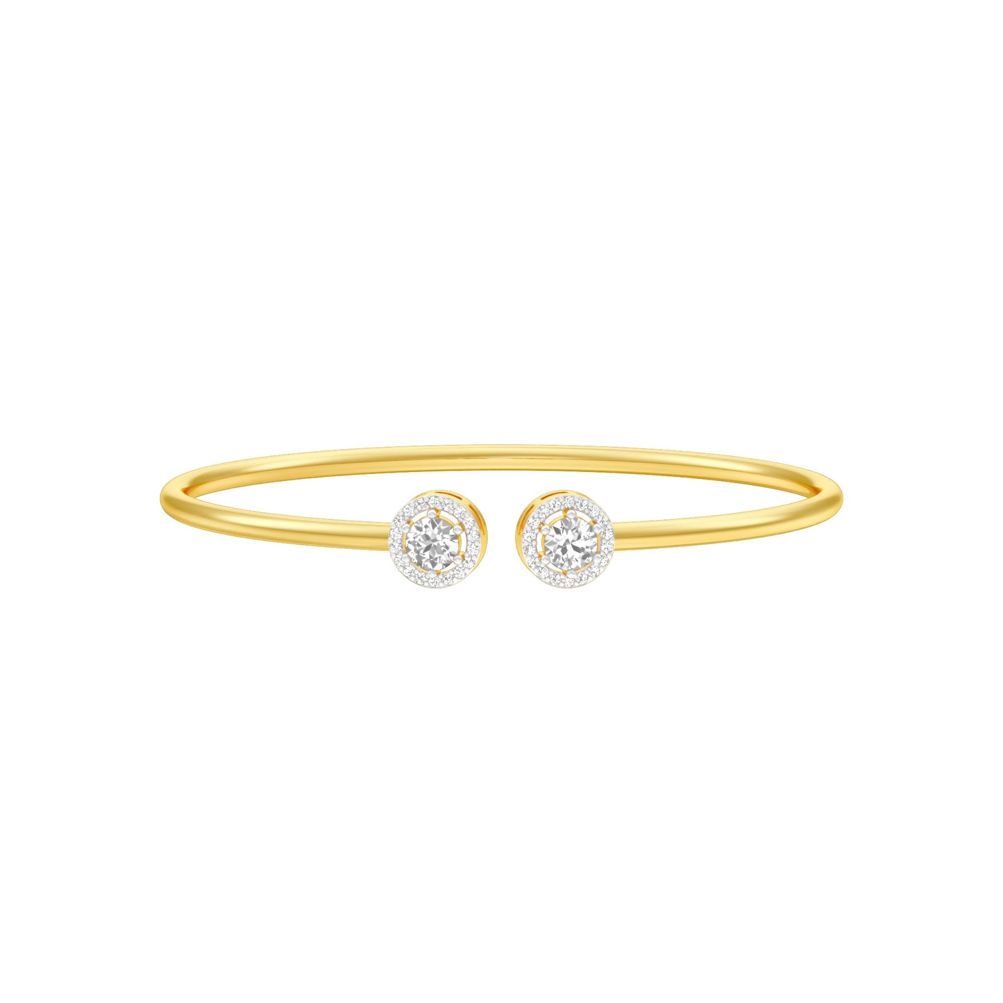 Clarity Cuff Diamond Flexi Bracelet 18 KT / Yellow Gold