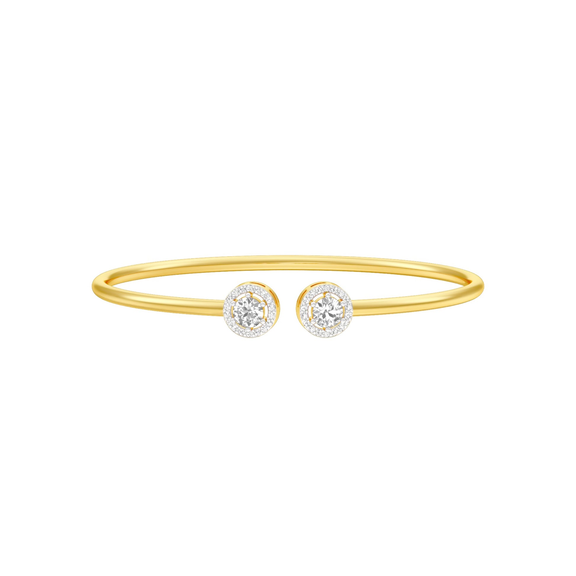 Clarity Cuff Diamond Flexi Bracelet 18 KT / Yellow Gold
