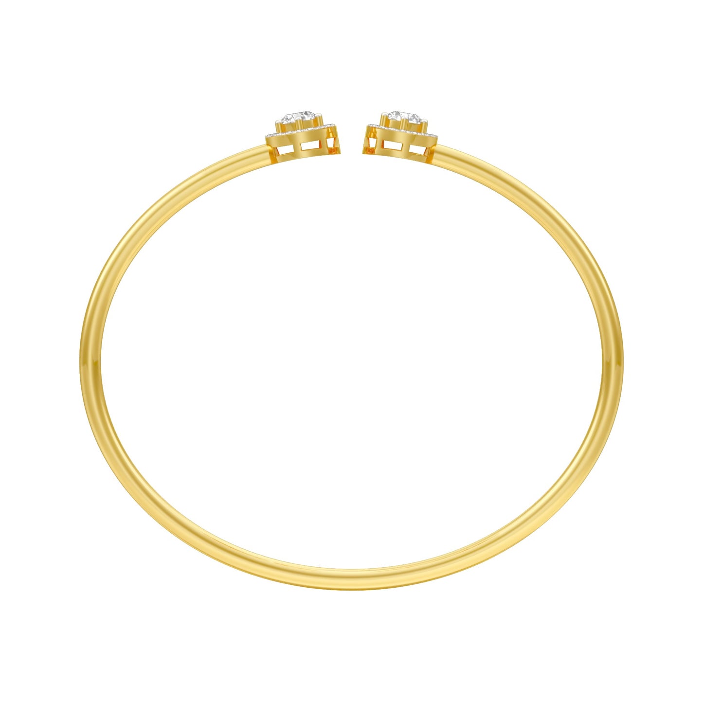 Clarity Cuff Diamond Flexi Bracelet 18 KT / Yellow Gold