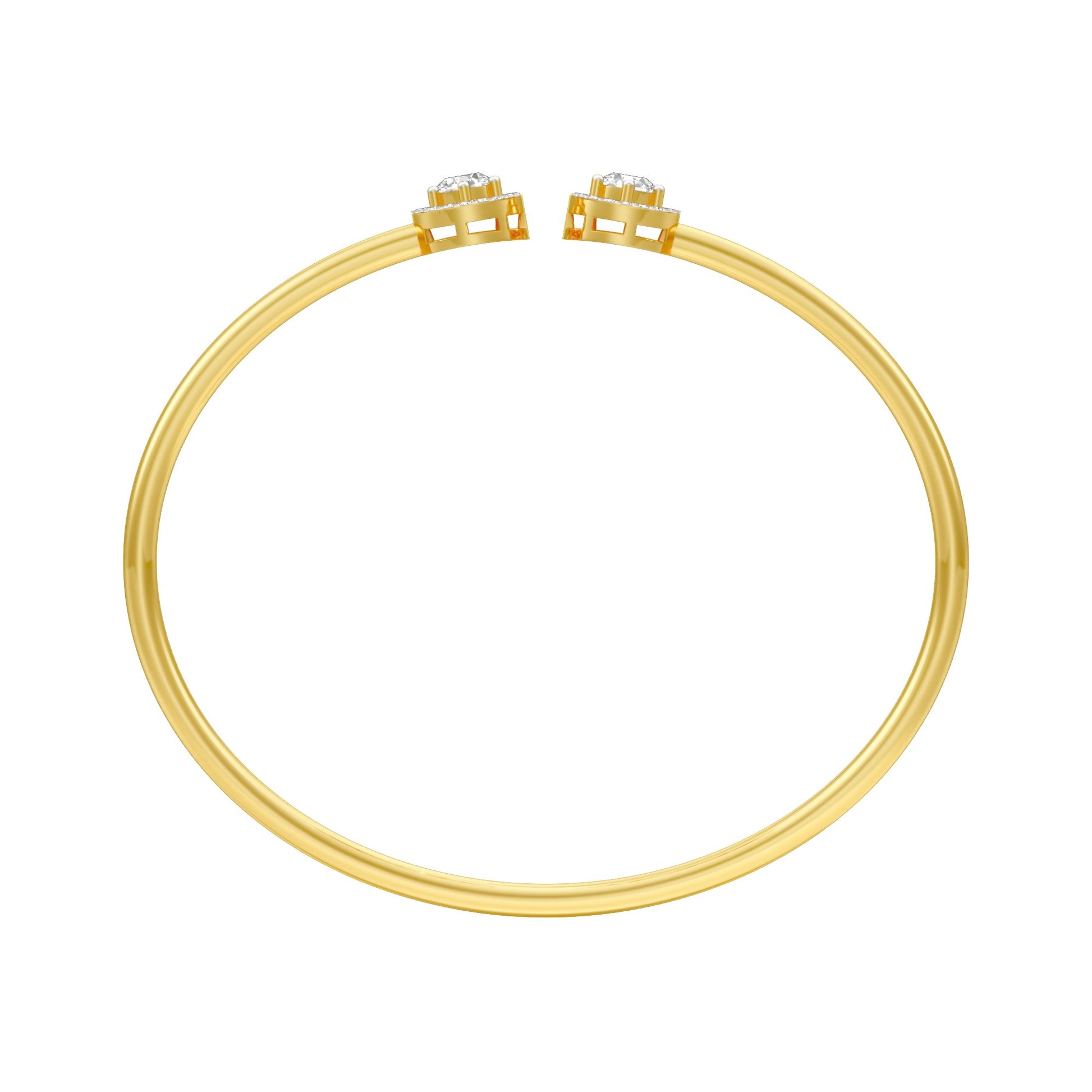 Clarity Cuff Diamond Flexi Bracelet 18 KT / Yellow Gold