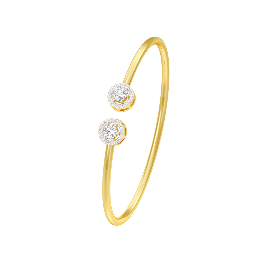 Clarity Cuff Diamond Flexi Bracelet 18 KT / Yellow Gold