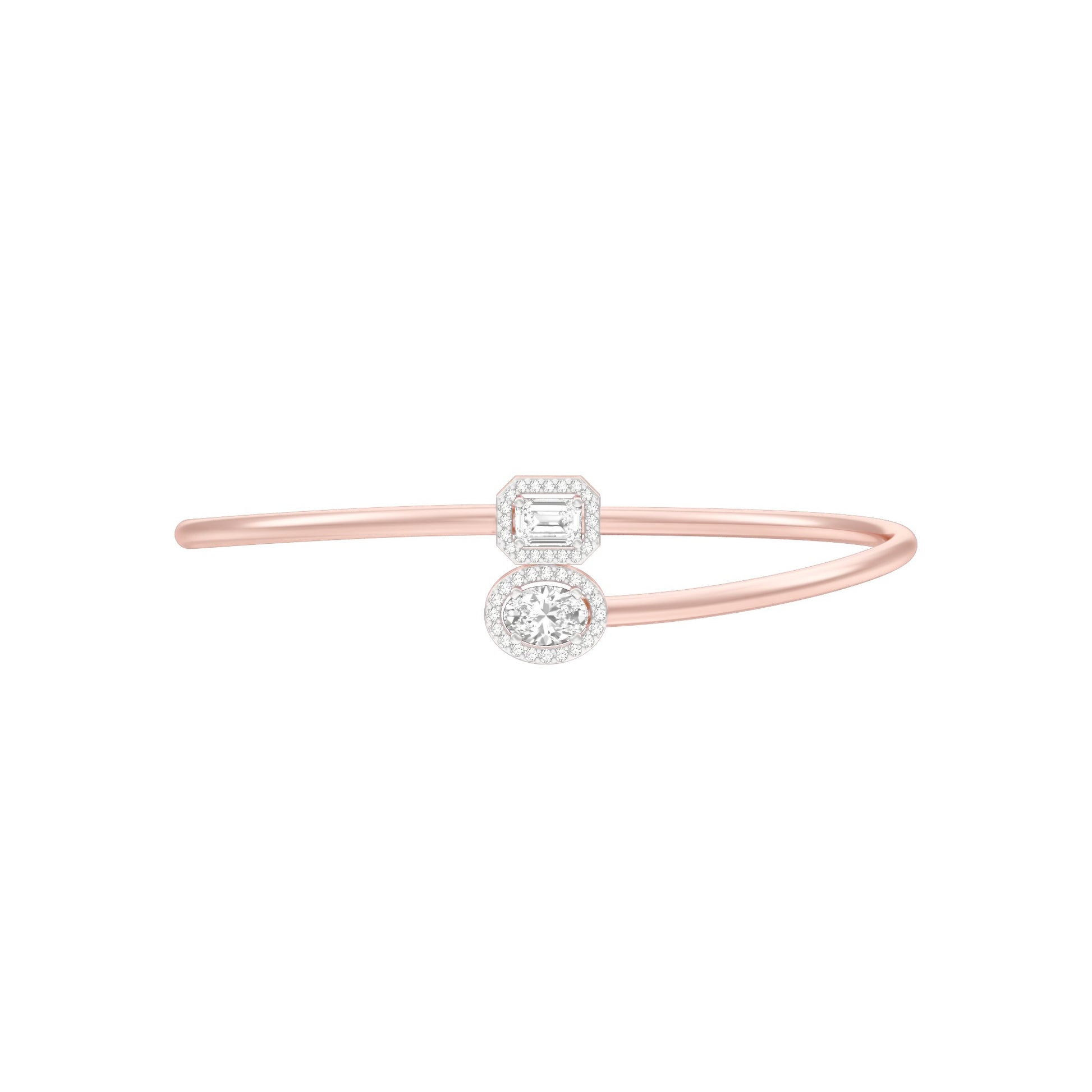 Elan Curve Diamond Flexi Bracelet 18 KT / Rose Gold