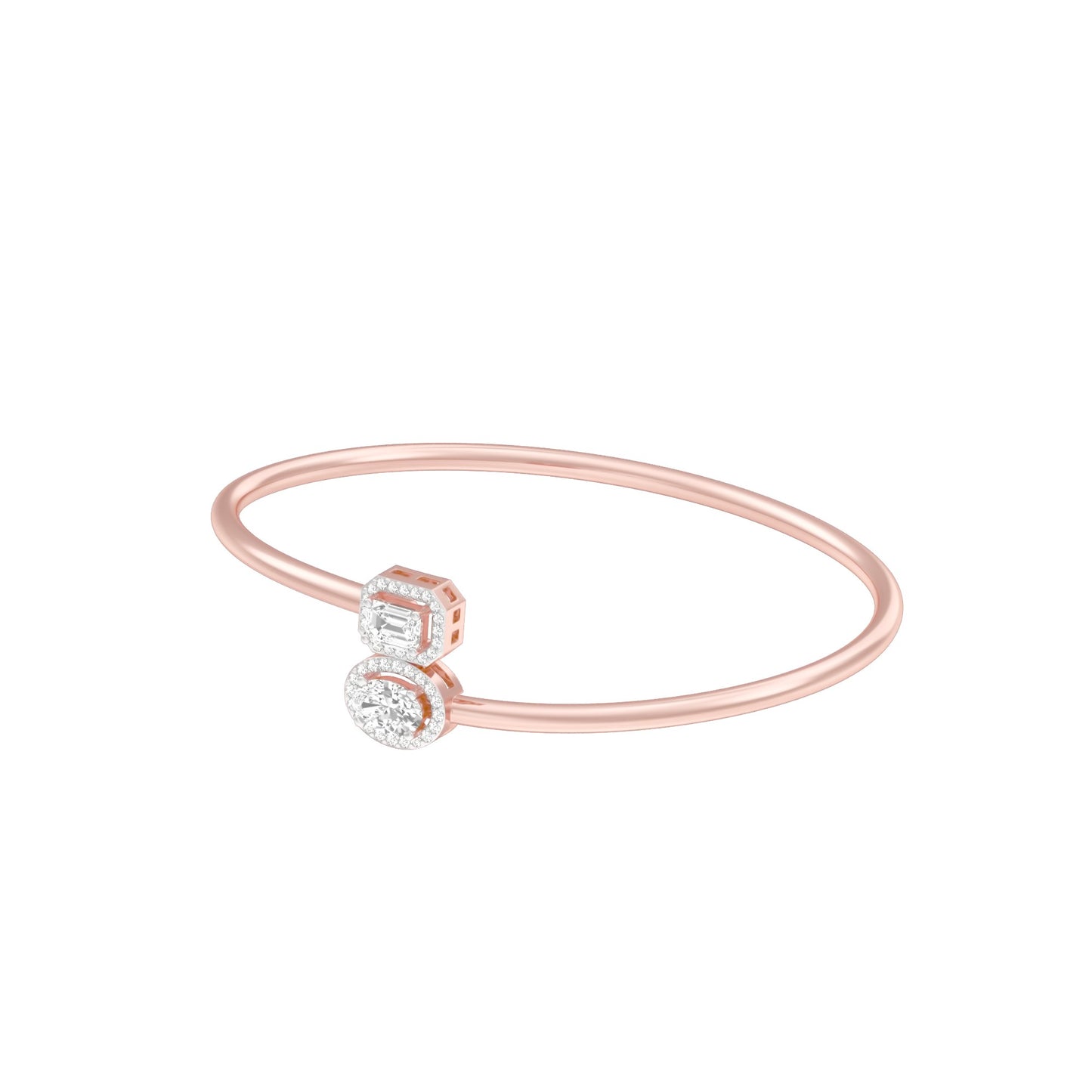 Elan Curve Diamond Flexi Bracelet 18 KT / Rose Gold