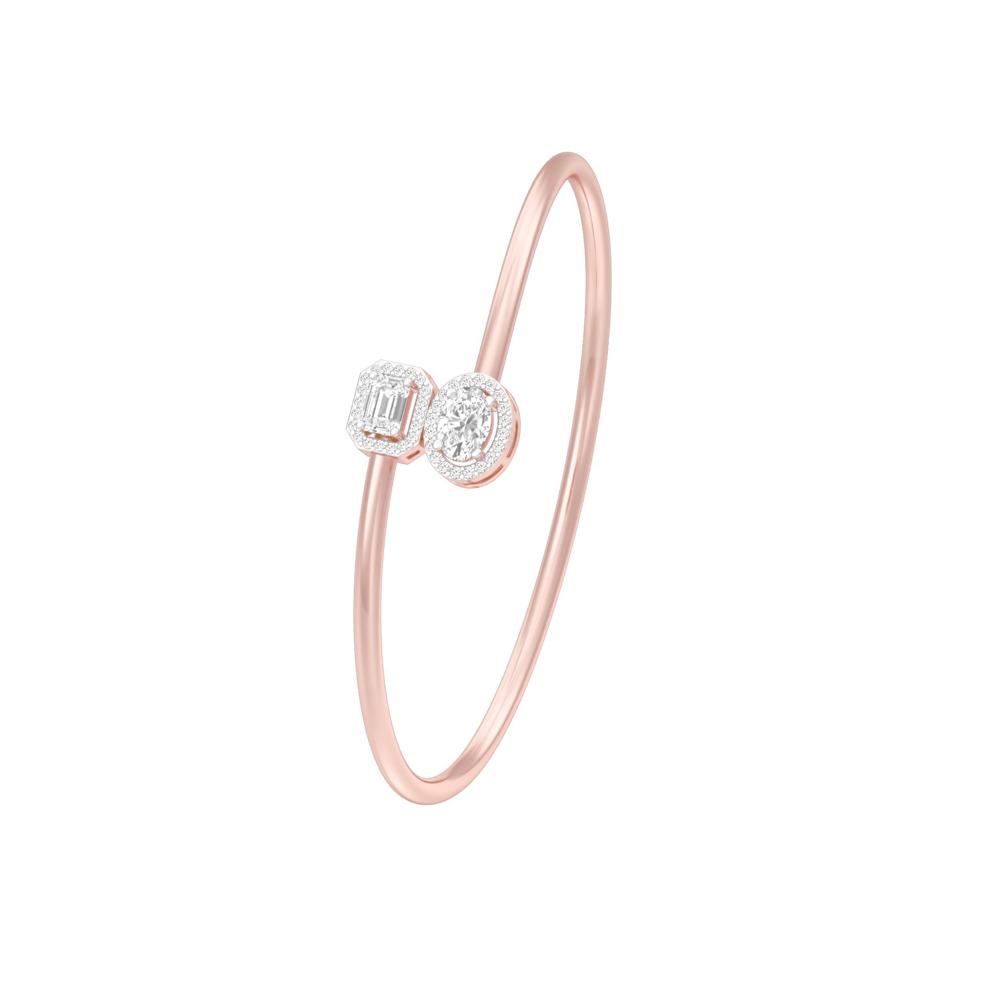Elan Curve Diamond Flexi Bracelet 18 KT / Rose Gold