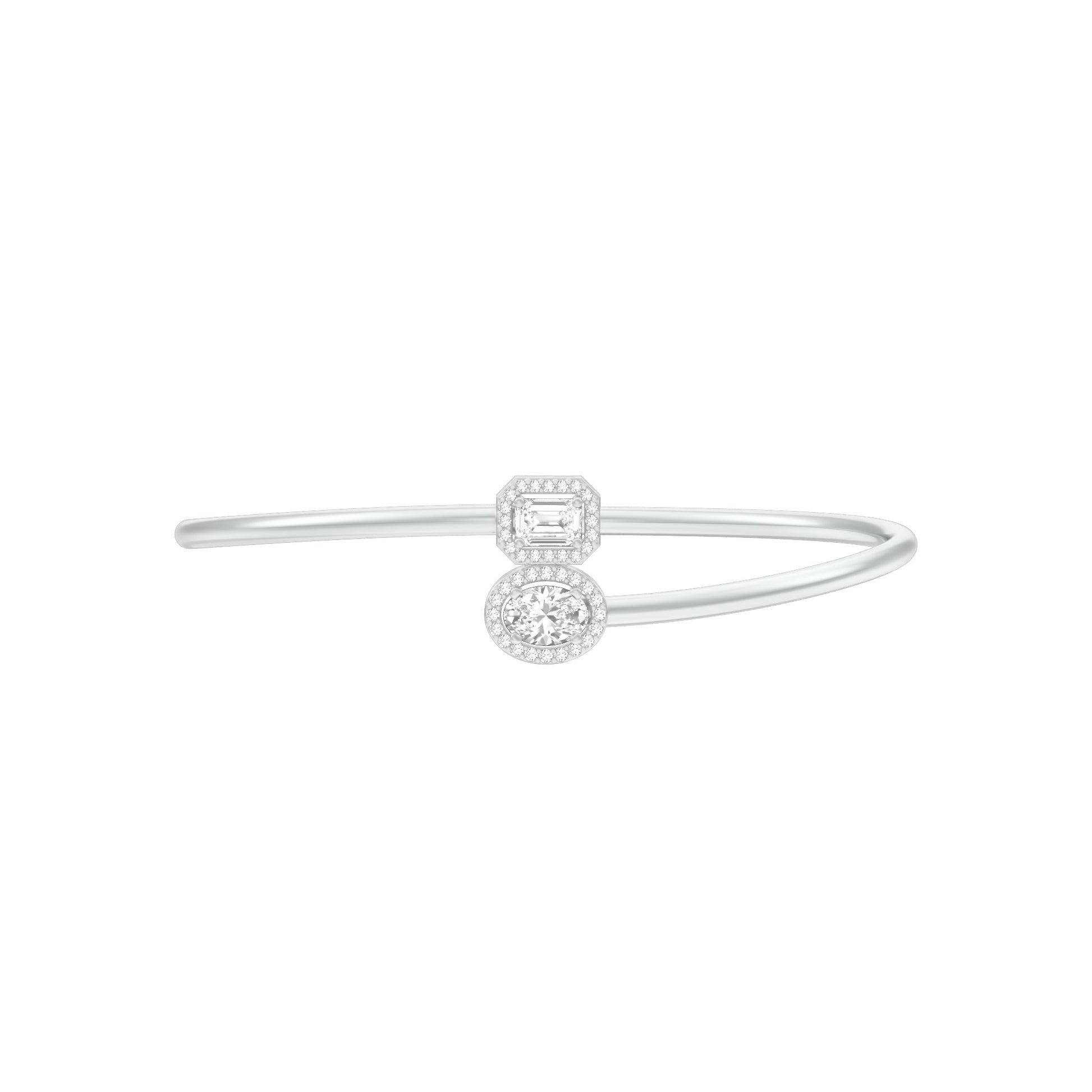 Elan Curve Diamond Flexi Bracelet 18 KT / White Gold