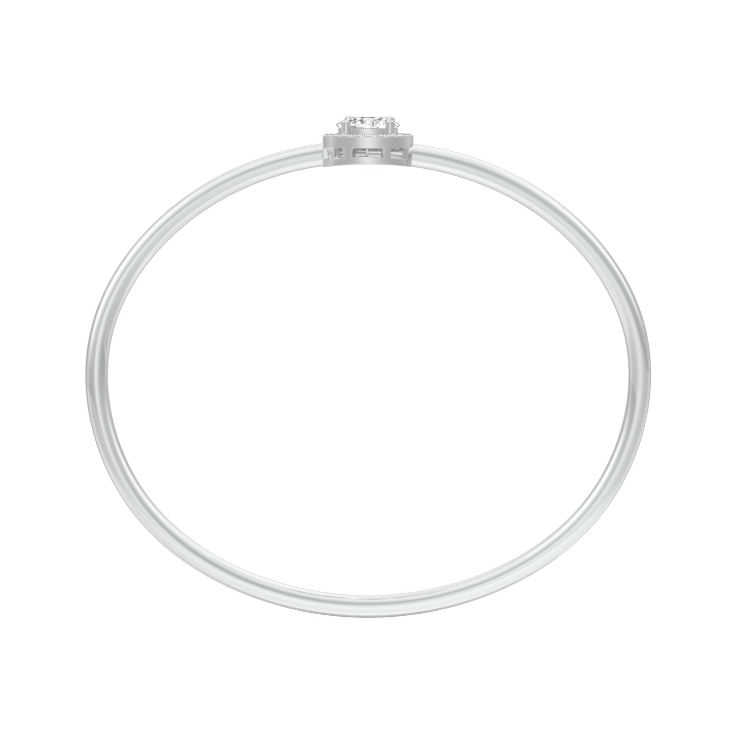 Elan Curve Diamond Flexi Bracelet 18 KT / White Gold