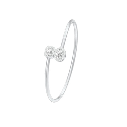 Elan Curve Diamond Flexi Bracelet 18 KT / White Gold