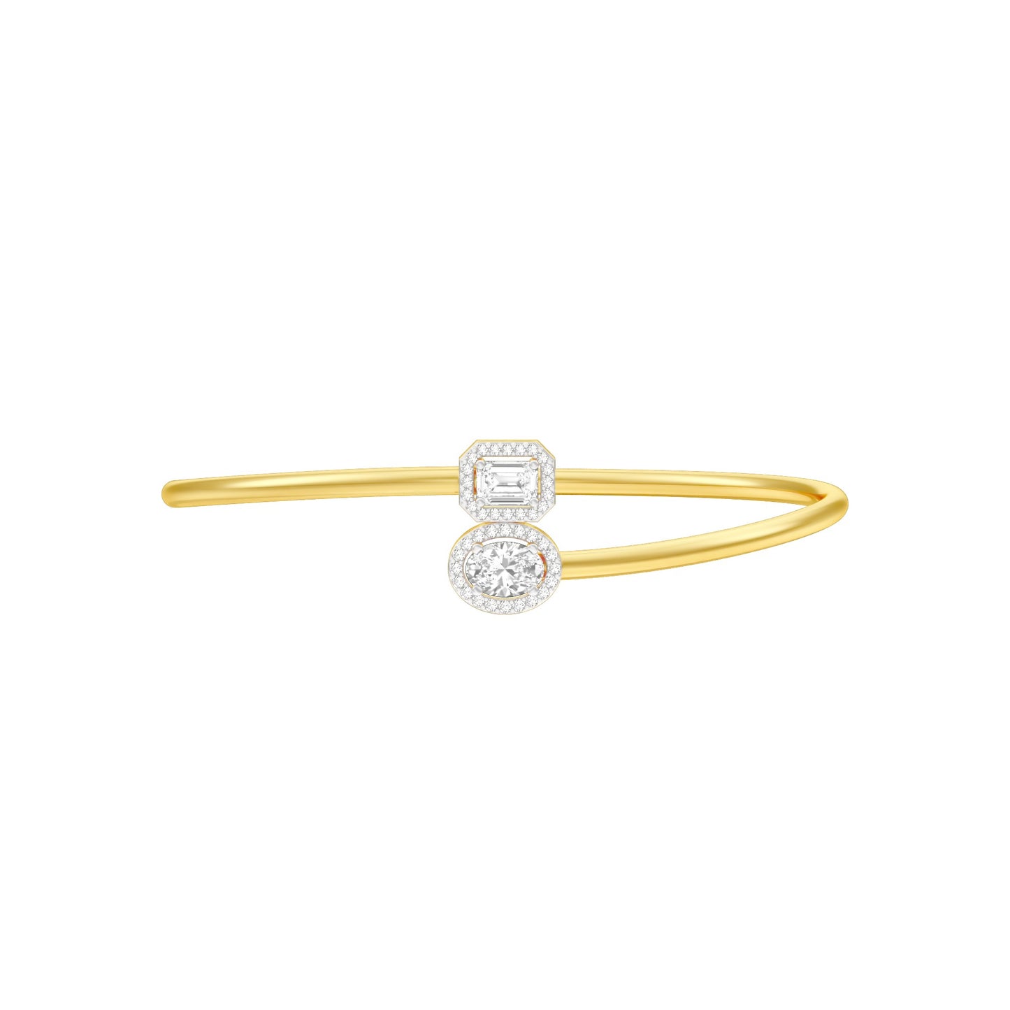 Elan Curve Diamond Flexi Bracelet 18 KT / Yellow Gold