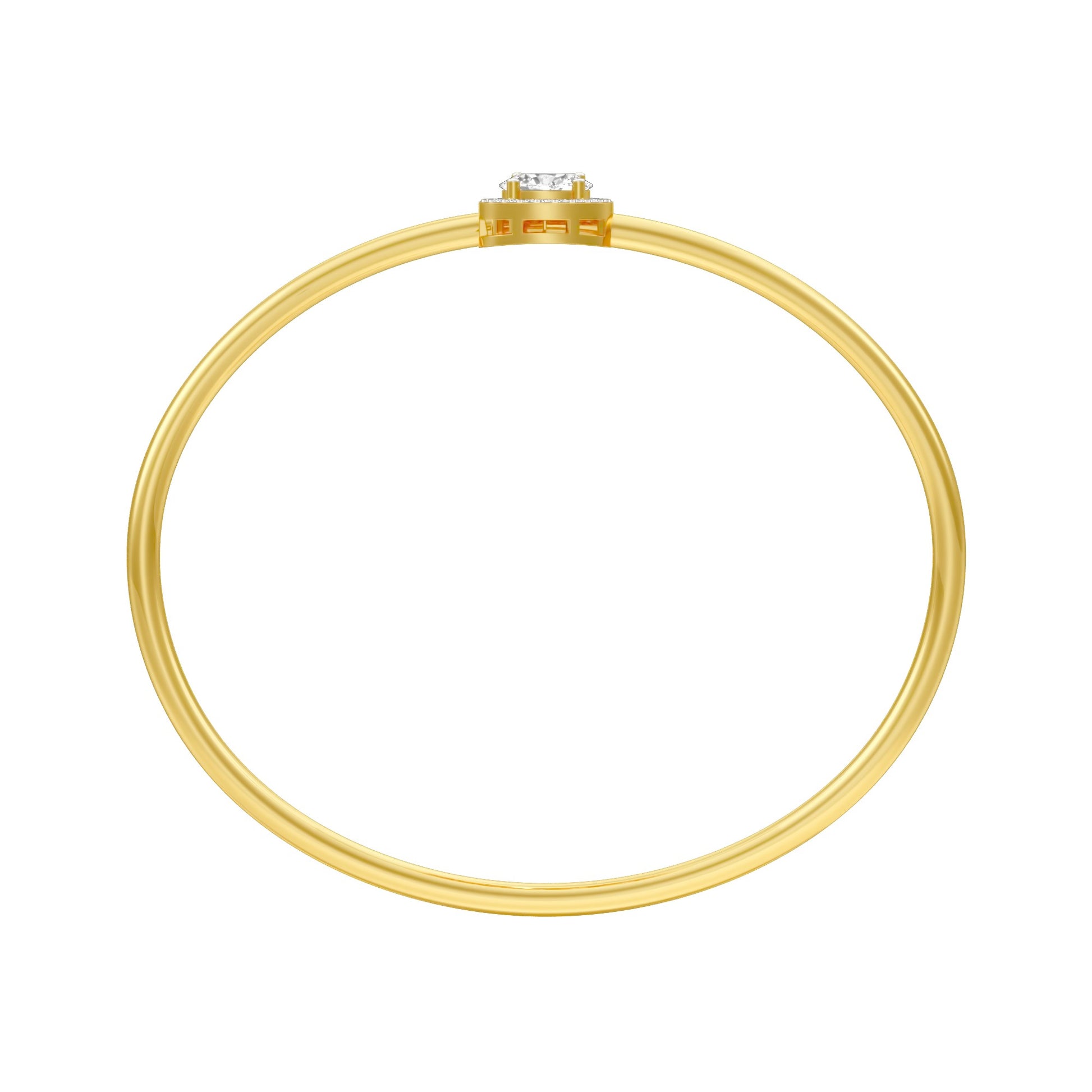 Elan Curve Diamond Flexi Bracelet 18 KT / Yellow Gold