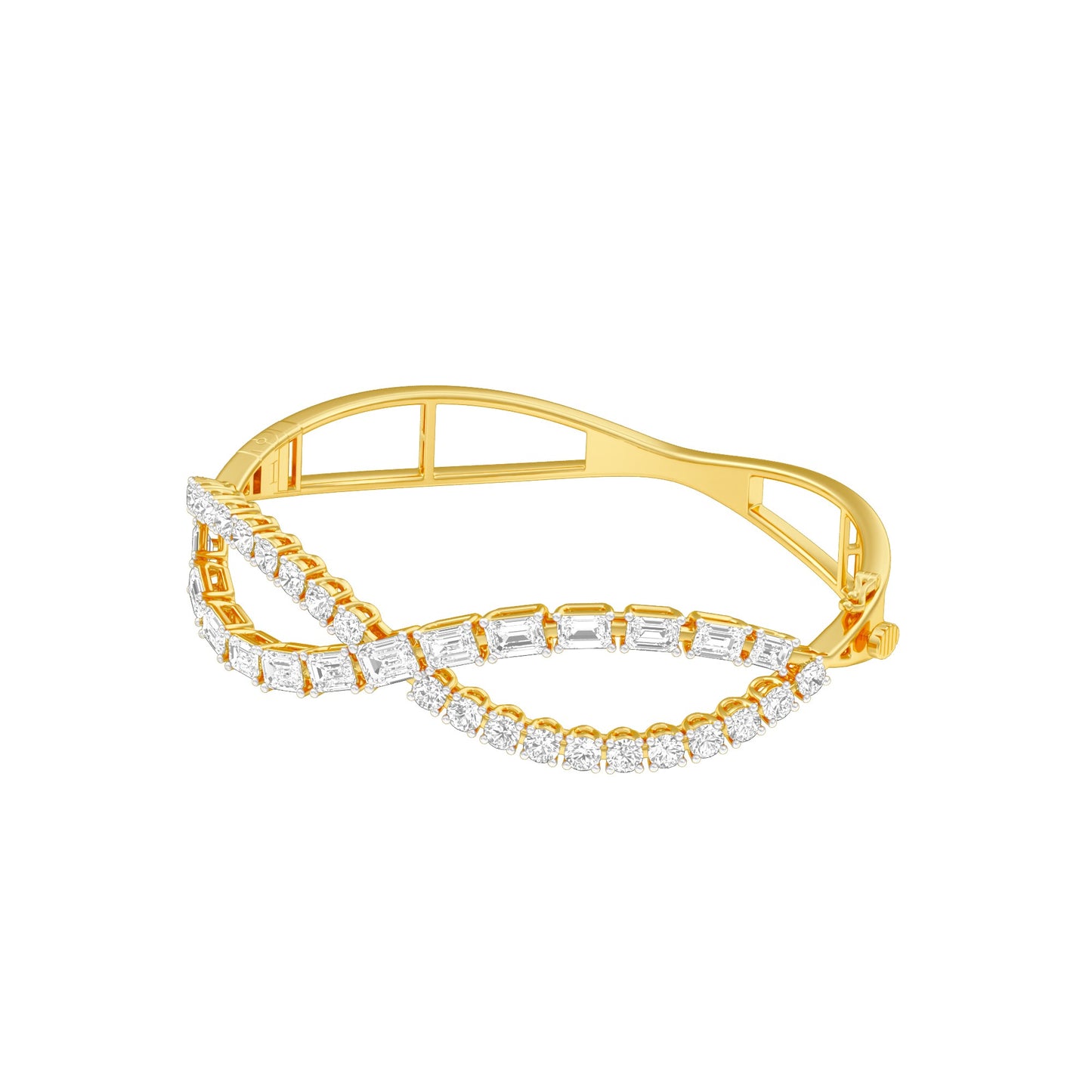 Crownlight Diamond Kada Bracelet 18 KT / Yellow Gold