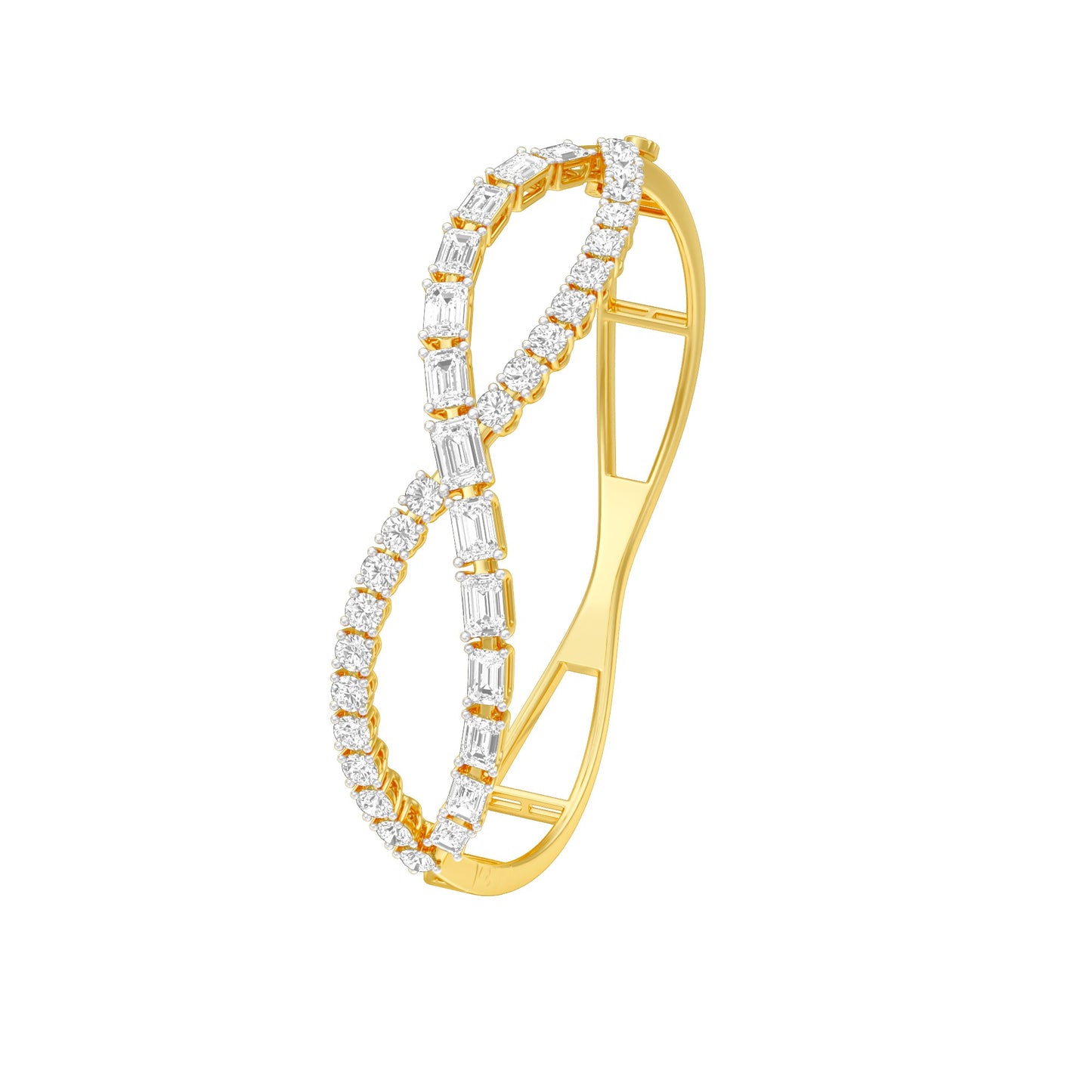 Crownlight Diamond Kada Bracelet 18 KT / Yellow Gold